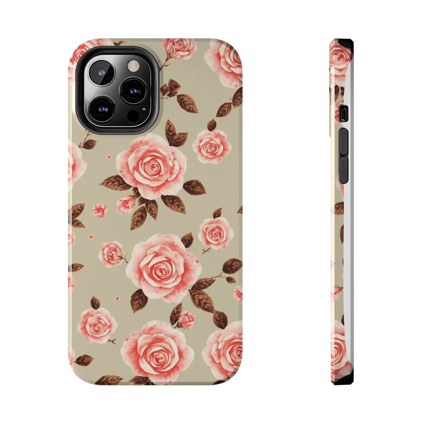 Elegant Floral Tough Phone Case for Stylish Protection - for iPhone