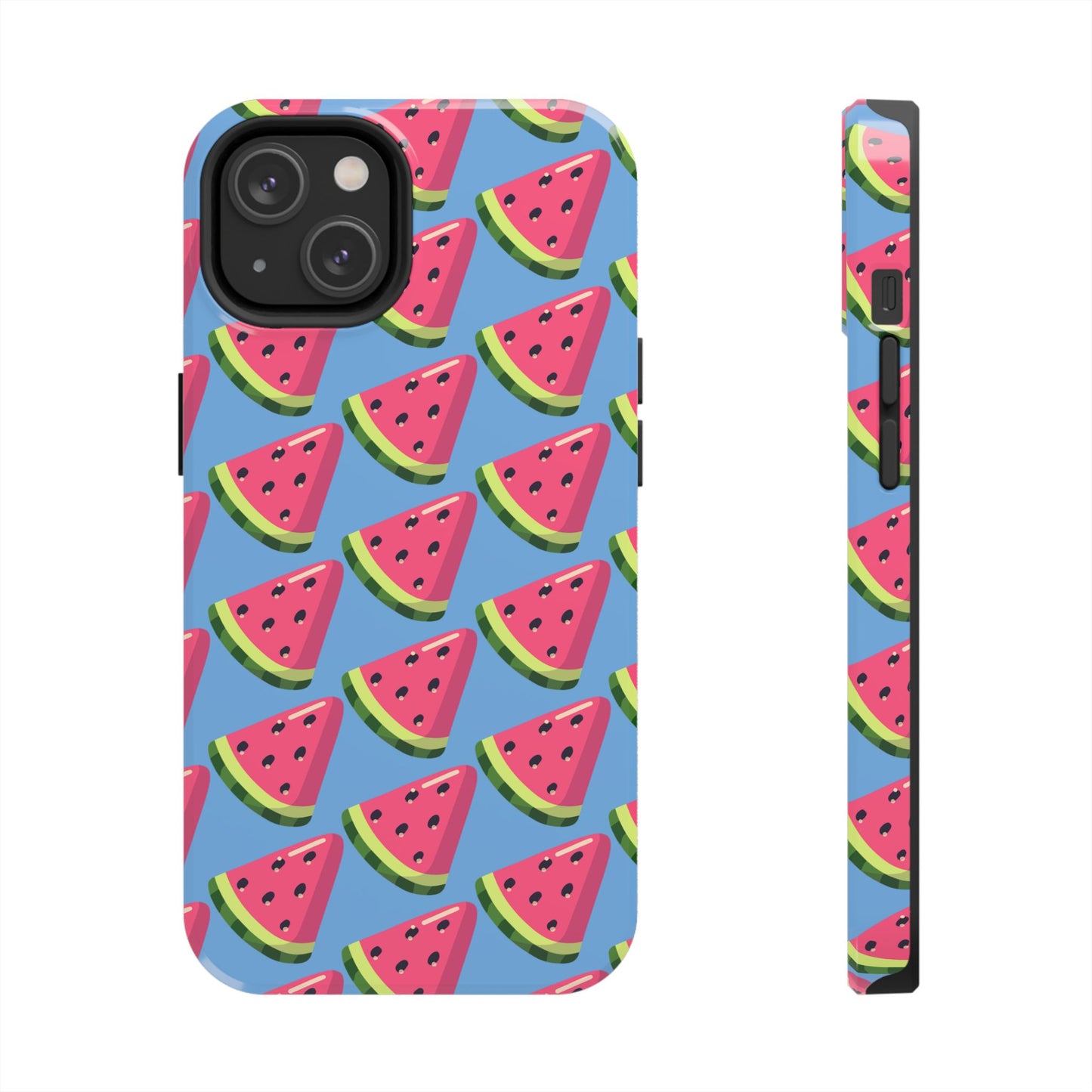 Watermelon Fun Tough Phone Case - Summer Vibes, Blue - for iPhone