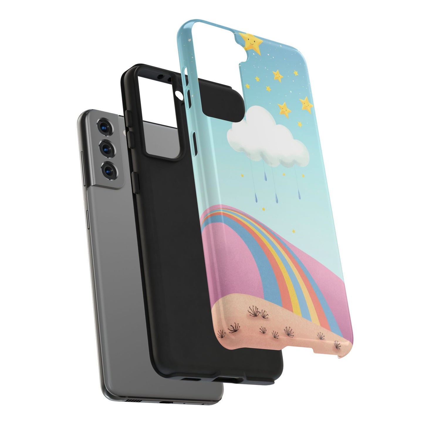 Colorful Rainbow Phone Case - Durable Tough Design for Adventurers