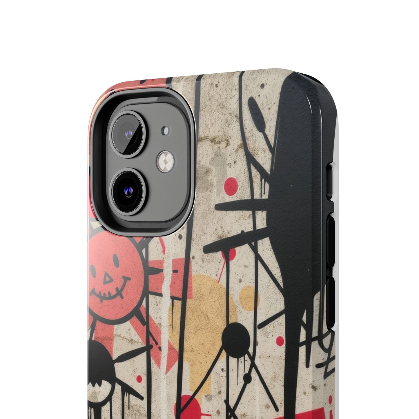 Artistic Tough Phone Case - Abstract Fun Grafitti Design for Protective Style - for iPhone