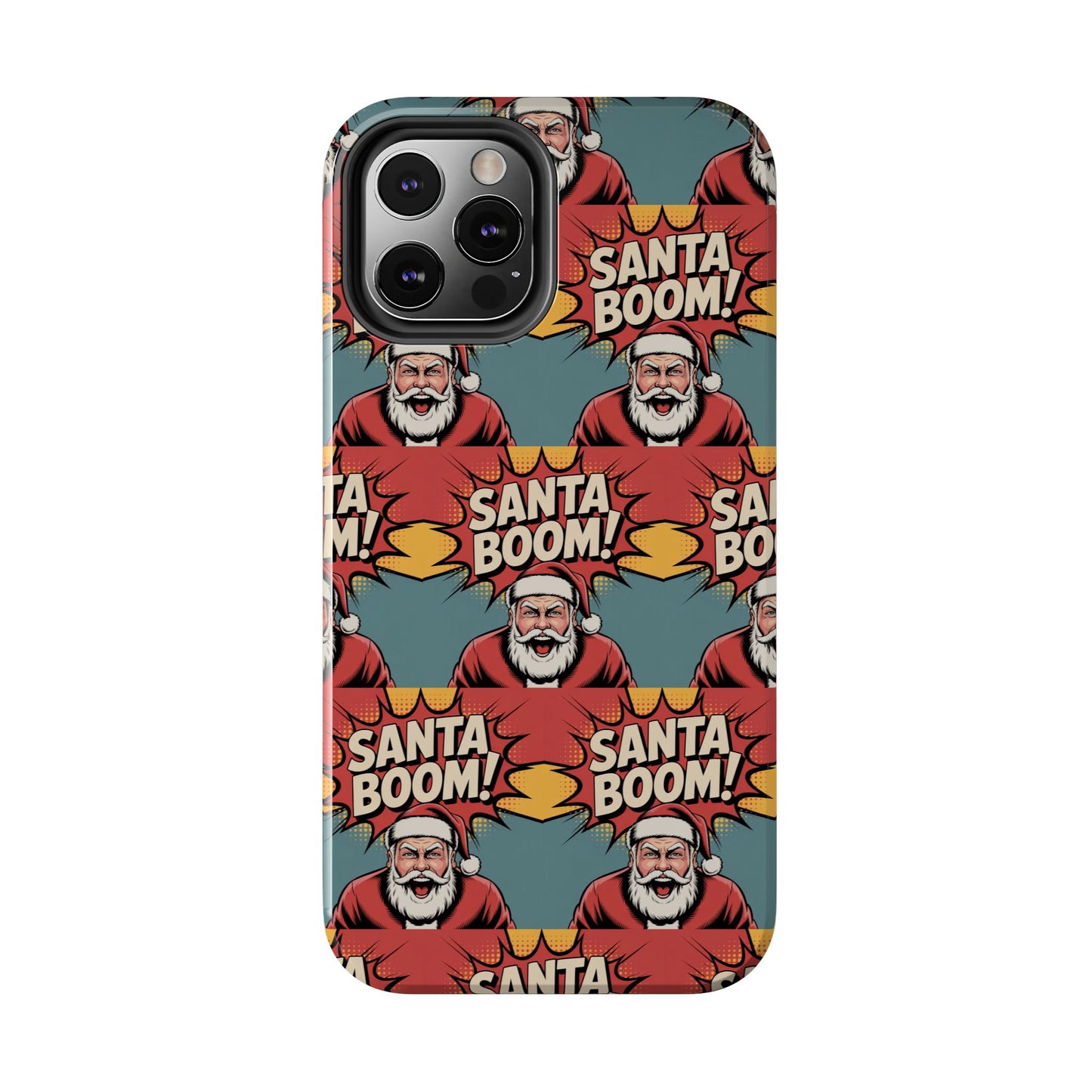 Festive Santa Boom Pattern Tough Phone Case