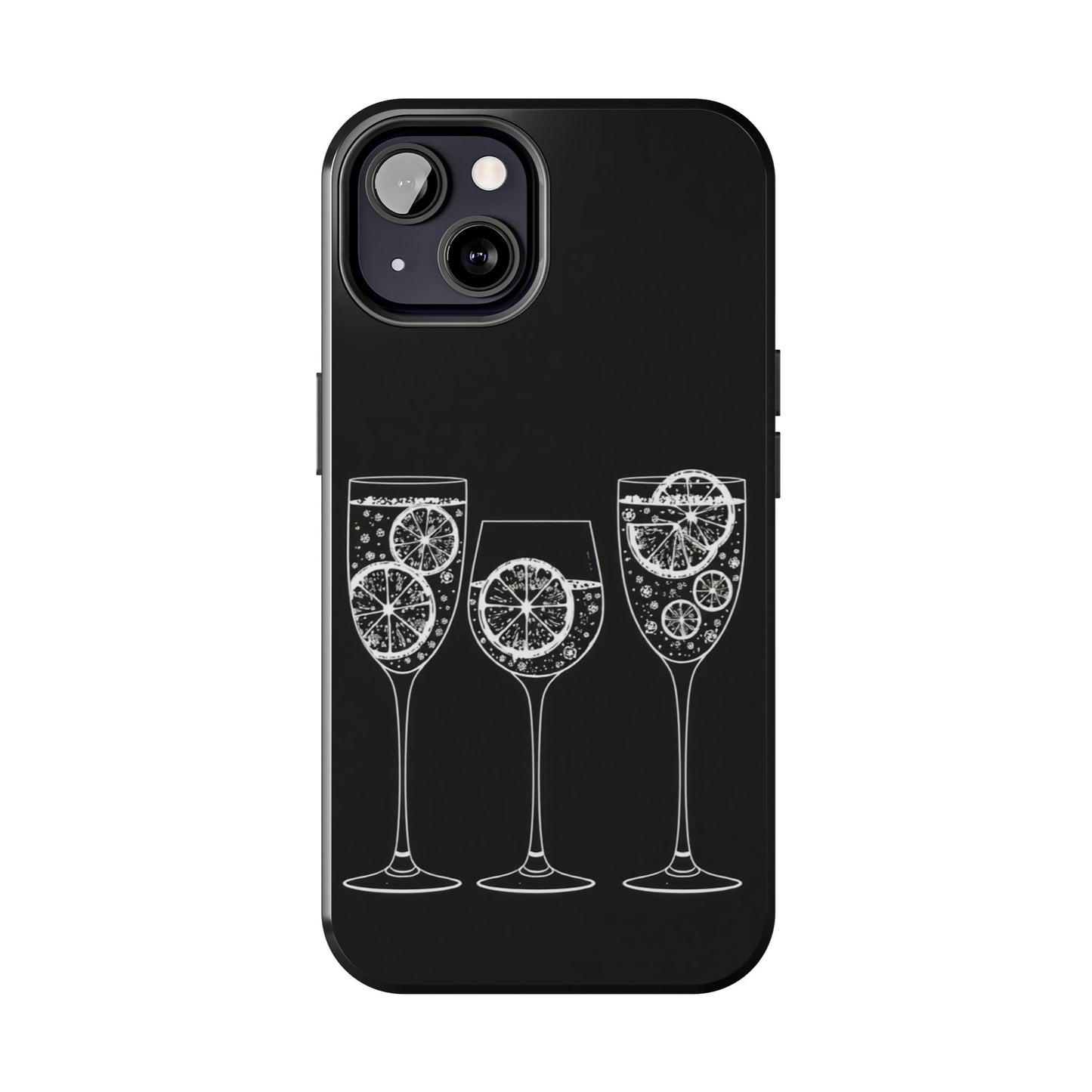 Stylish Tough Phone Cases with Citrus Glass Design, Protective Cases for Parties, Summer Events, and Everyday Use