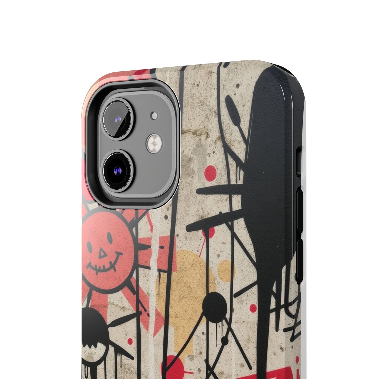 Artistic Tough Phone Case - Abstract Fun Grafitti Design for Protective Style - for iPhone