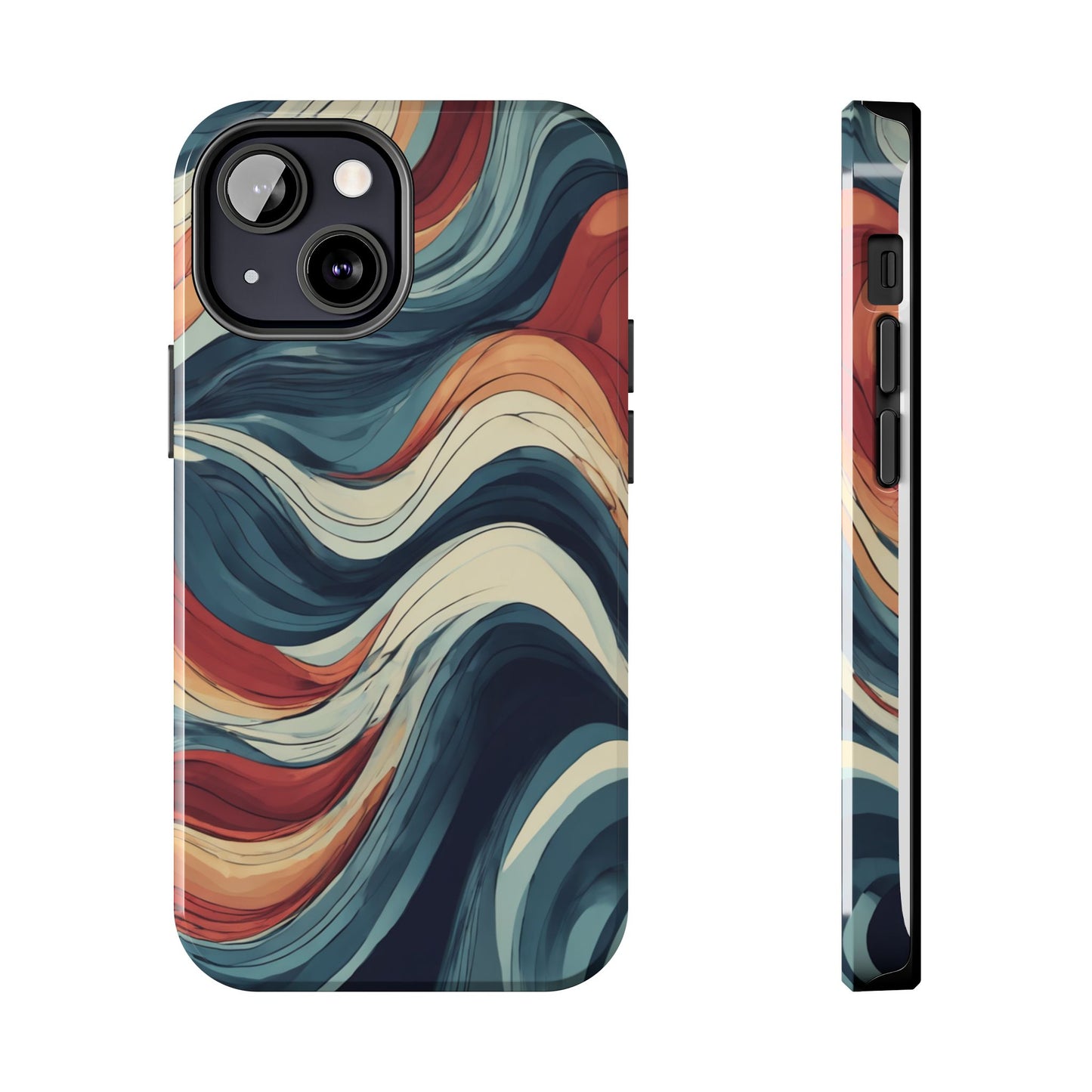 Abstract Wave Tough Phone Case | Stylish Protection for Daily Use - for iPhone