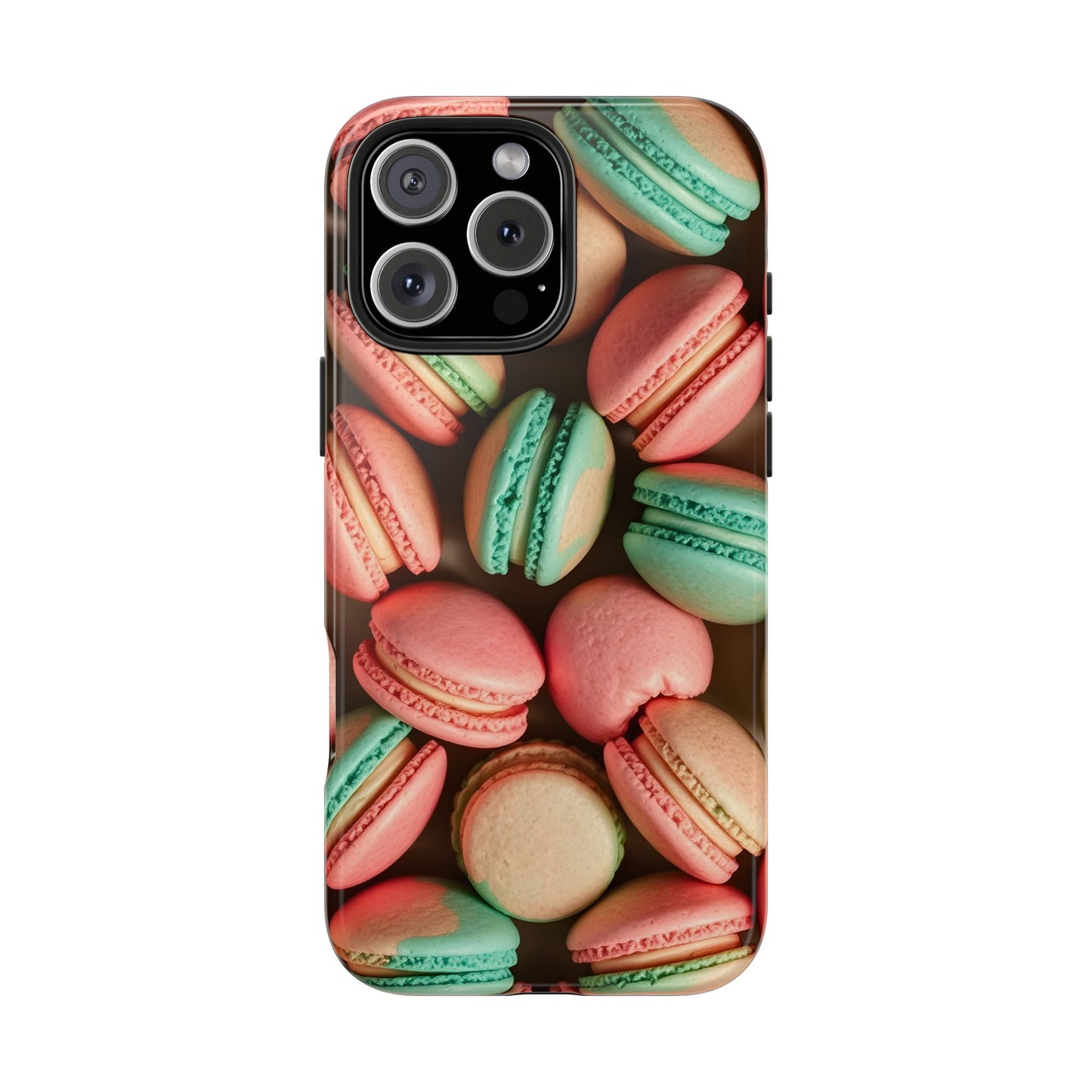 Colorful Tasty Macarons Tough Phone Case - Durable Protection with Sweet Aesthetic - for iPhone