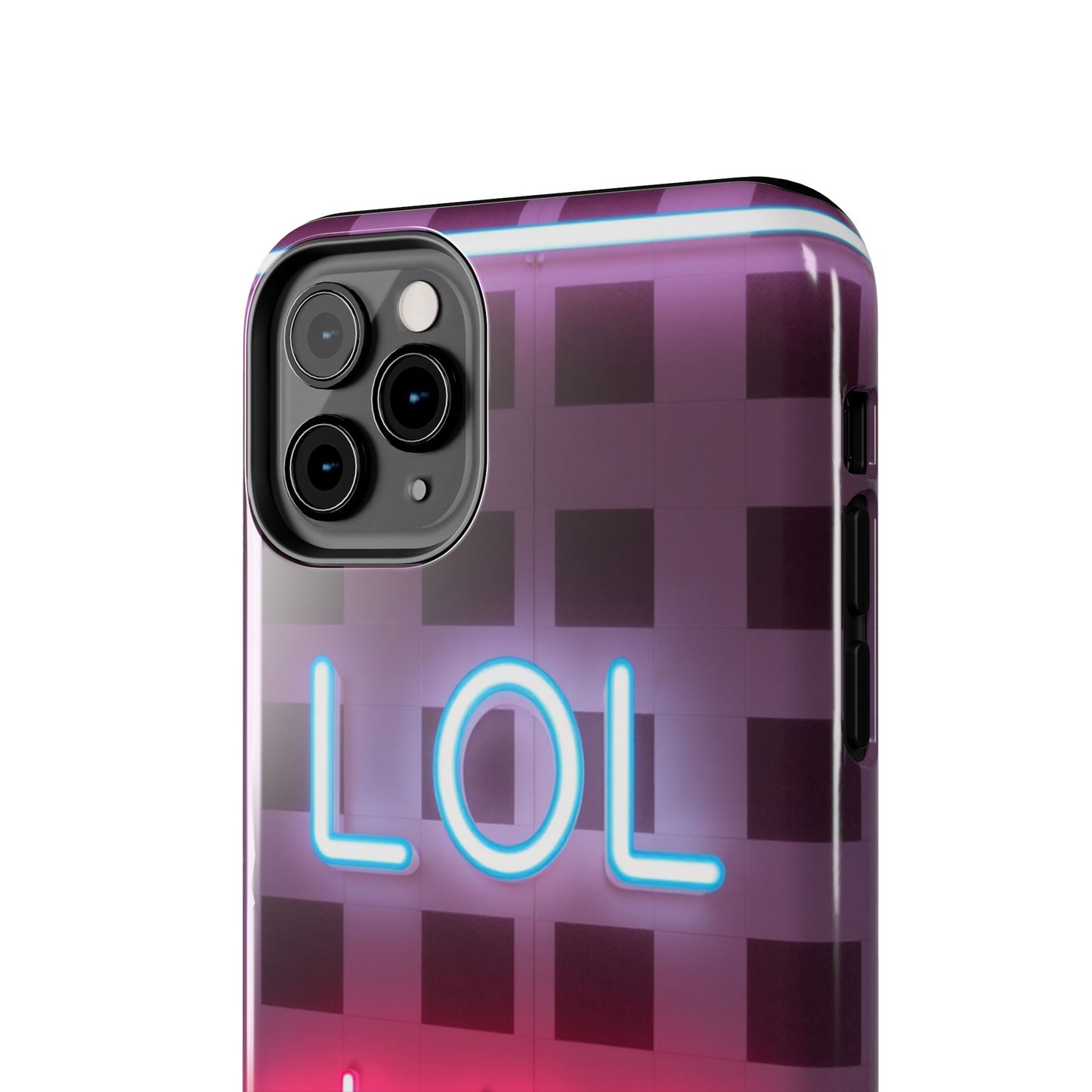 Neon Vibe Tough Phone Case - 'LOL Whatevr' Design for Trendsetters