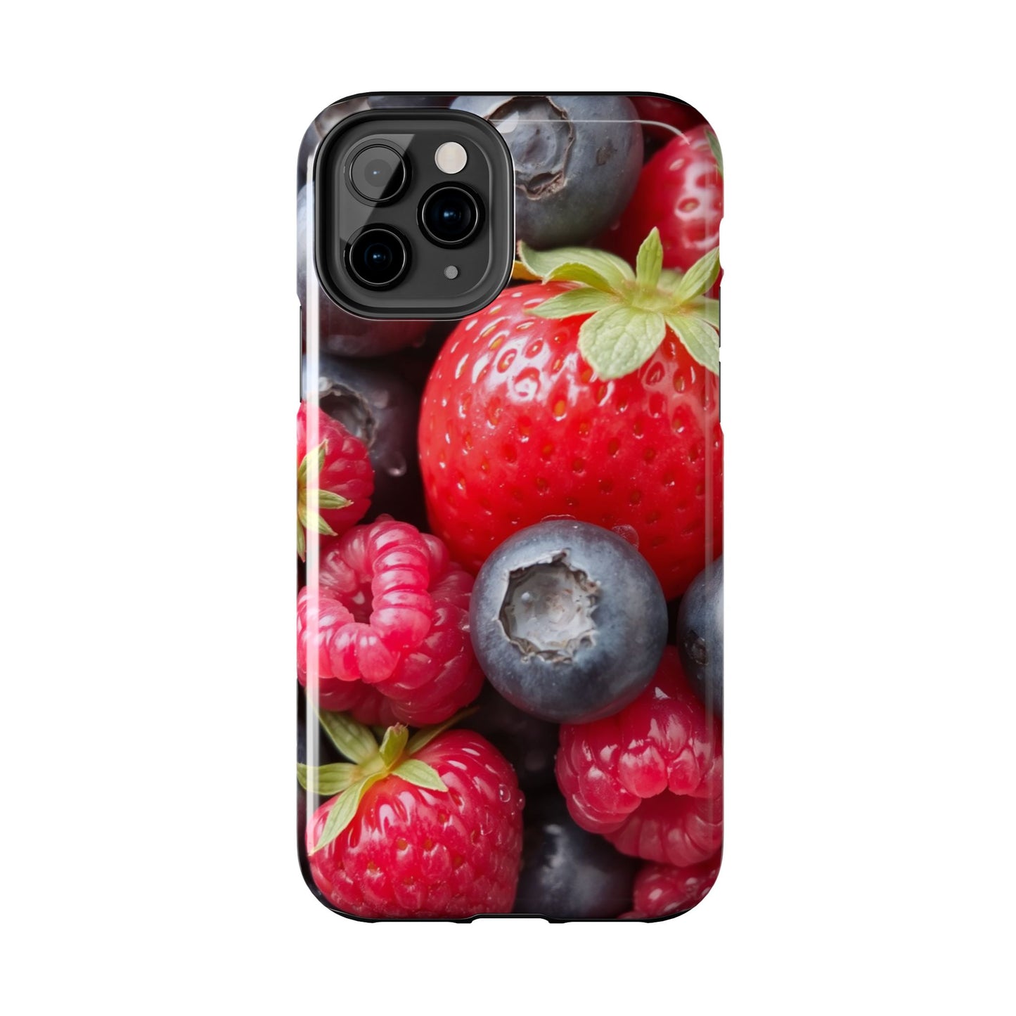 Fruit-Themed Tough Phone Case - Berry Burst Design