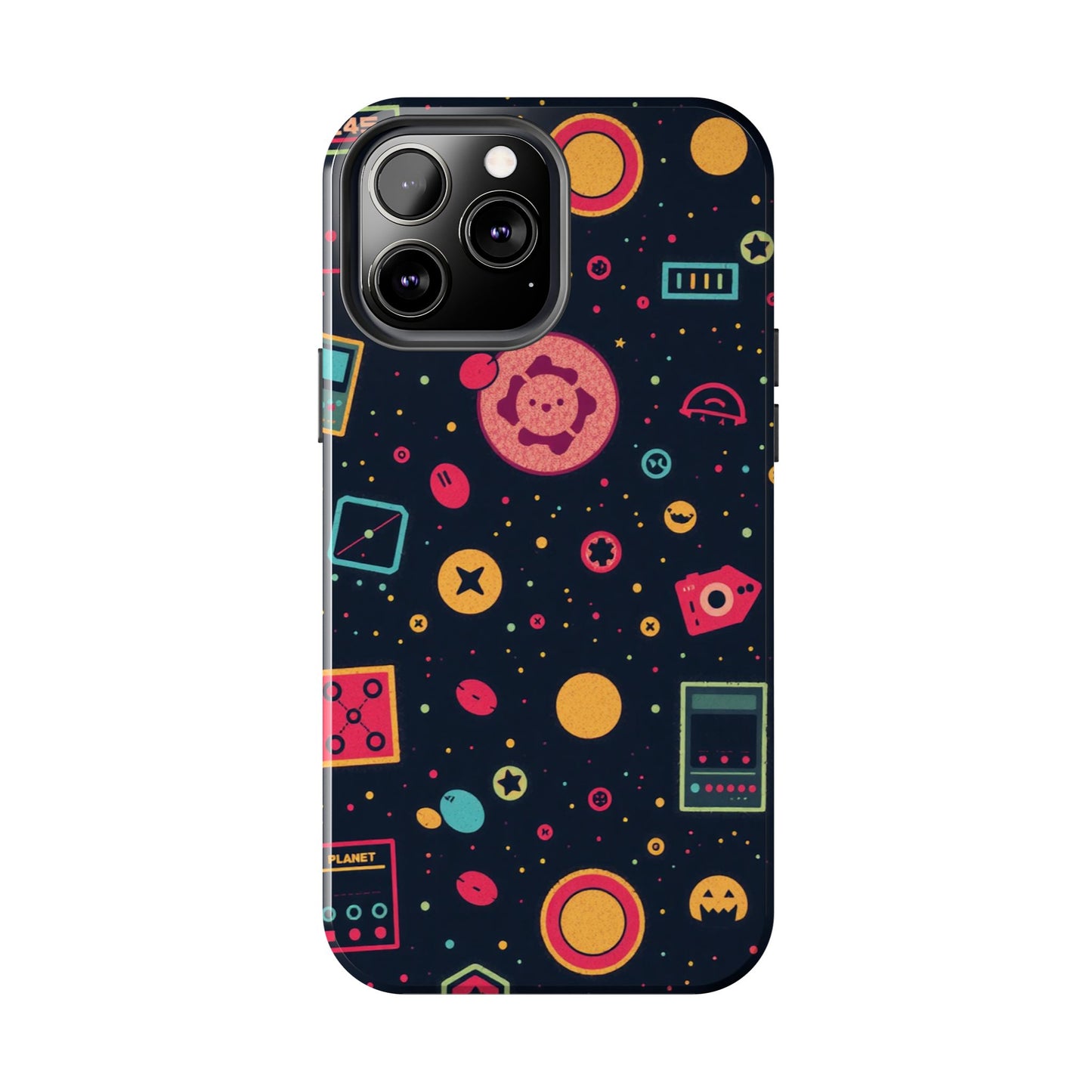 Colorful Space-Themed Tough Phone Case - Fun & Durable Protection for All Ages - for iPhone