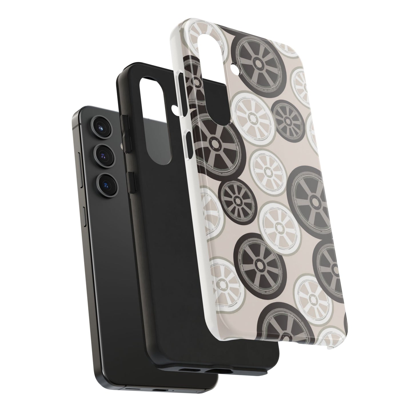 Racing Wheel Design Tough Phone Case – Durable Protection for Automotive Enthusiasts