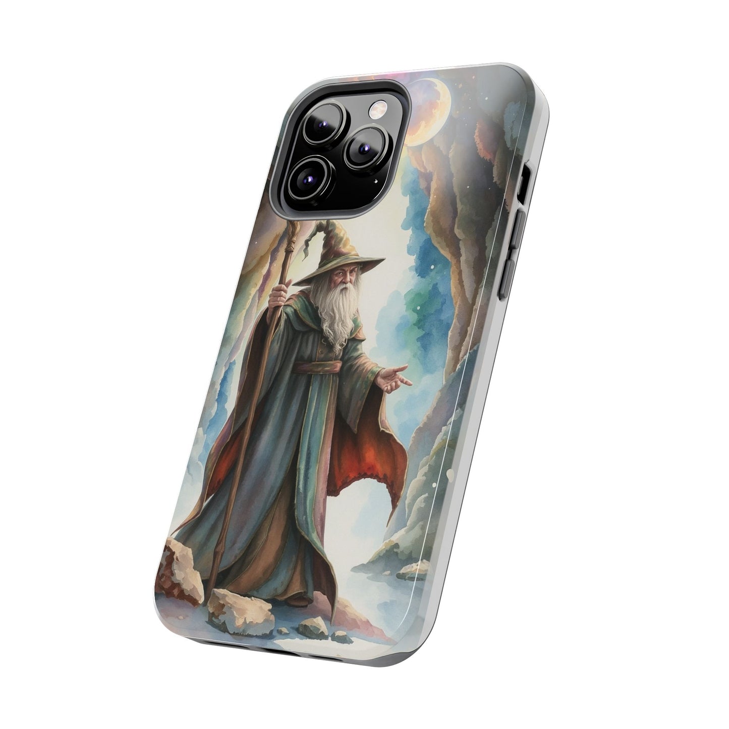 Magical Wizard Phone Case - Tough, Durable Phone Cover for Fantasy Lovers, Geek Gift, Unique Design, Celestial Phone Accessory