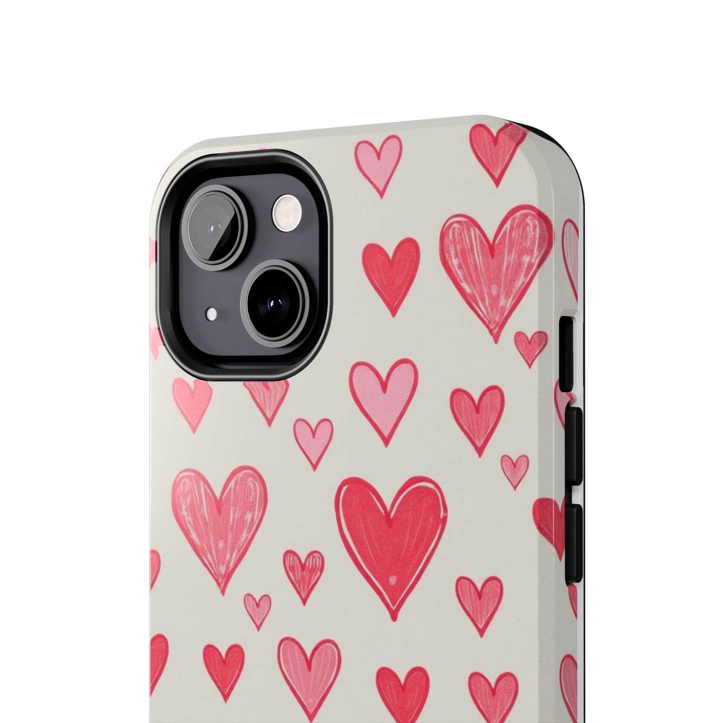 Heart Pattern Tough Phone Case - Cute and Stylish Protection