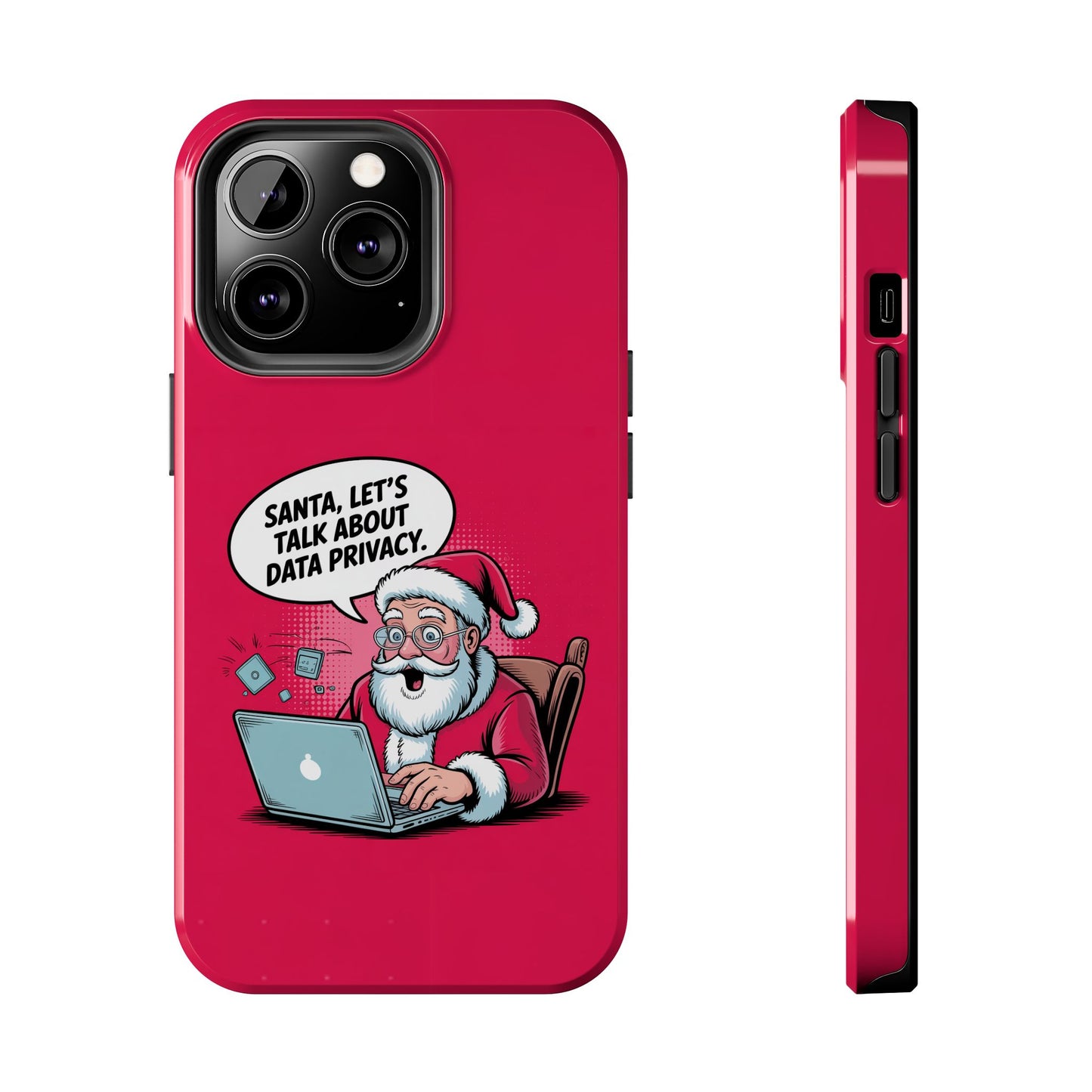 Santa Data Privacy Design Tough iPhone Case for Christmas