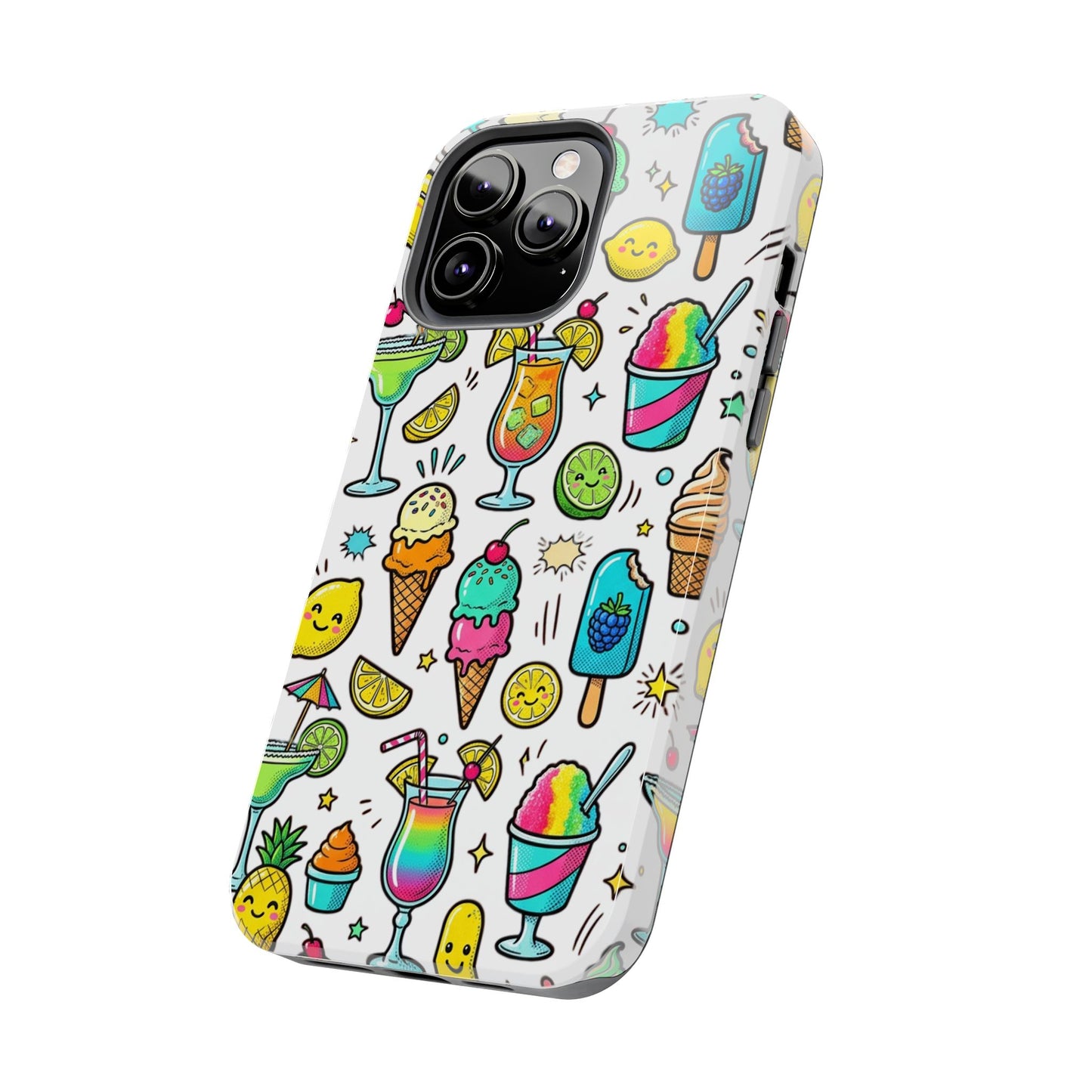 Tough Phone Case — Summer Ice Cream & Cocktails Pattern