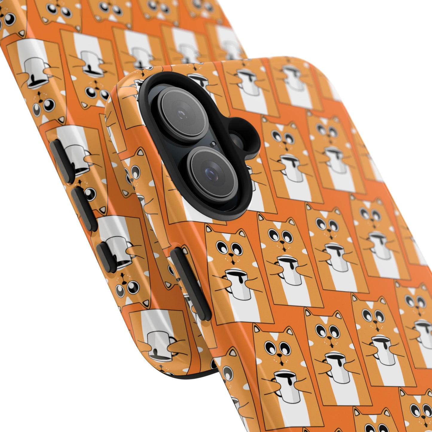 Coffee Cat Tough Phone Case – Durable, Fun, Perfect for Pet Lovers - for iPhone