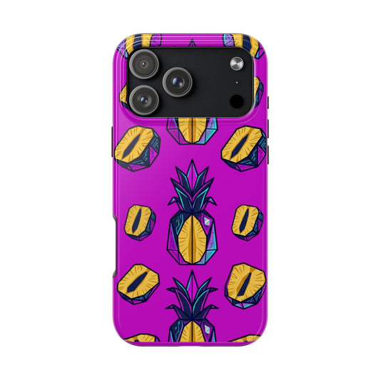 Cyberpunk Origami Pineapple iPhone Case