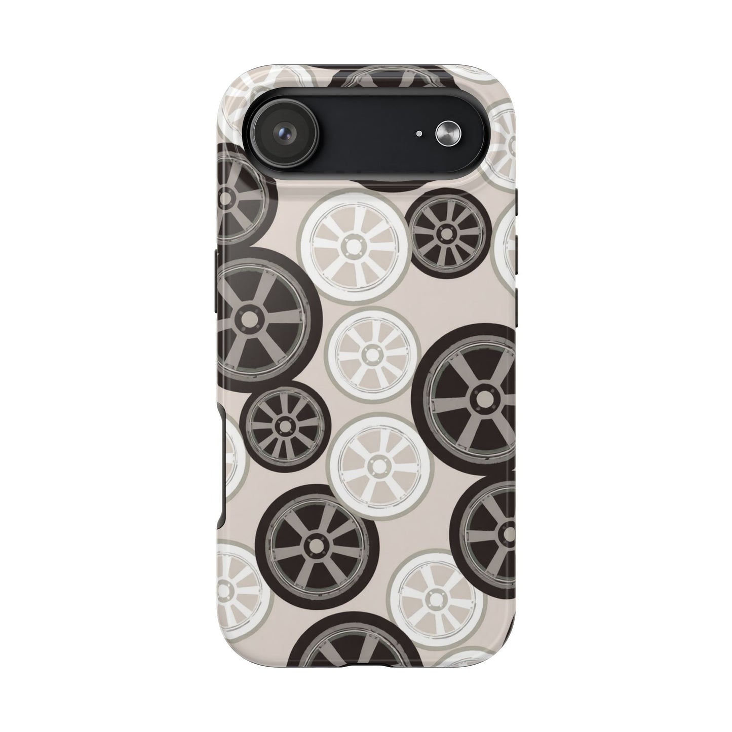 Racing Wheel Design Tough Phone Case – Durable Protection for Automotive Enthusiasts