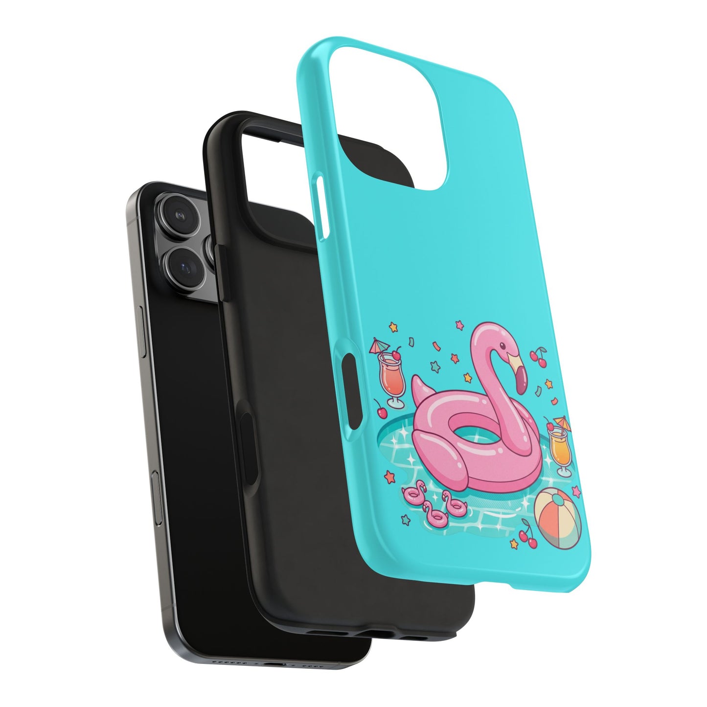 Flamingo Pool Party iPhone Case