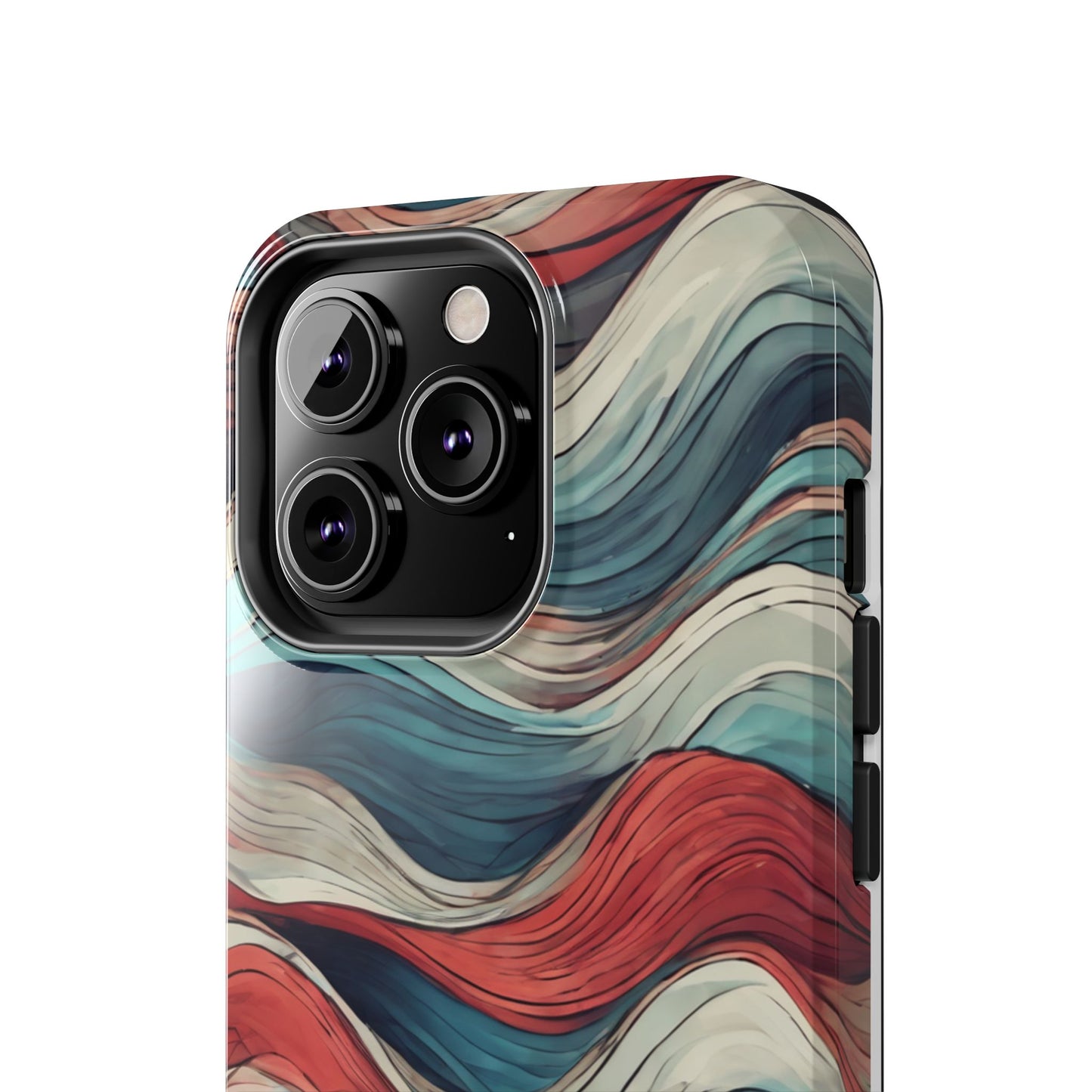 Abstract Waves Tough Phone Case - Stylish & Durable Phone Protection - for iPhone