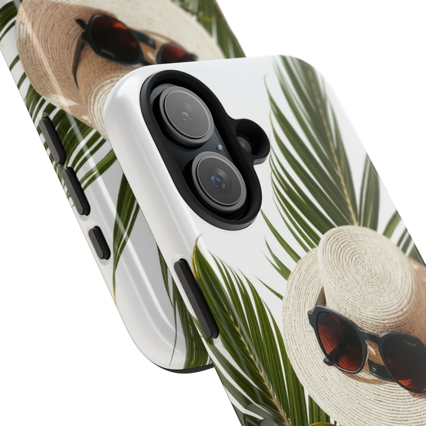 Tropical Phone Case - Summer Vibes with Hat & Sunglasses Design