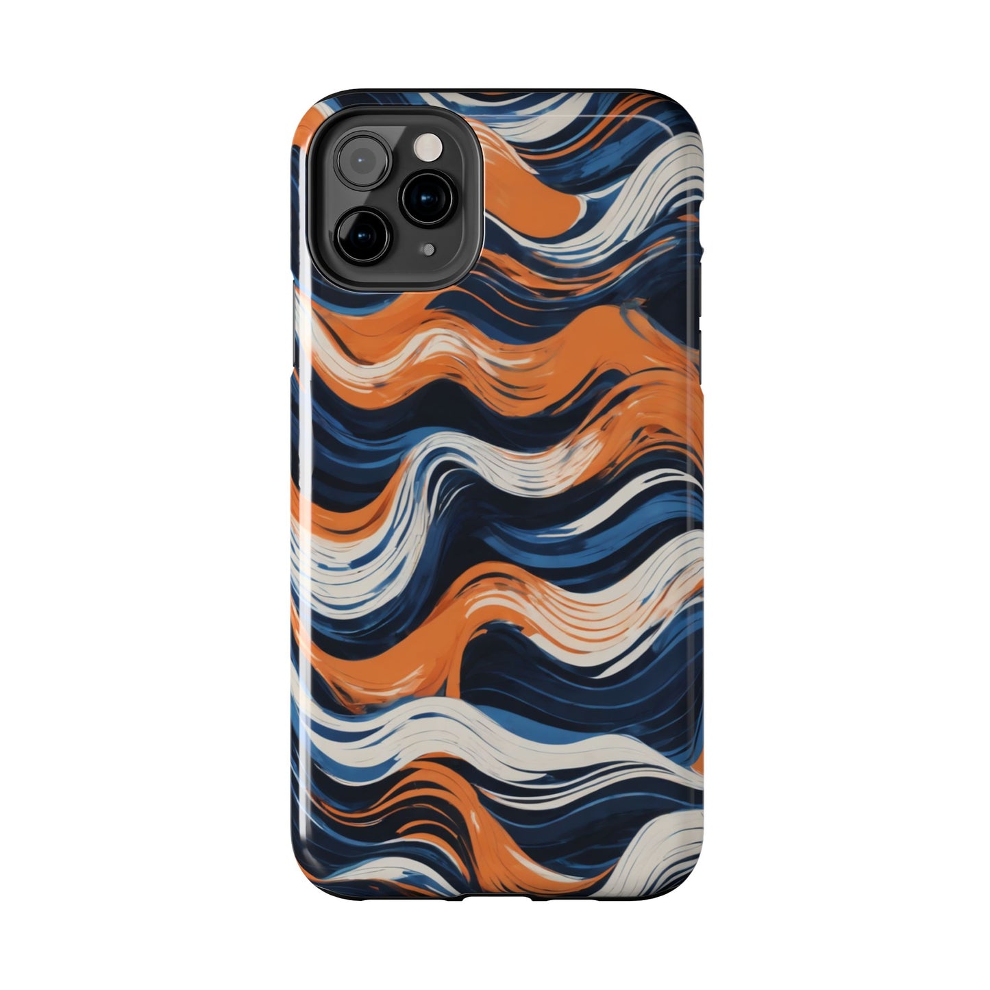 Wave Pattern Tough Phone Case - Stylish and Durable for Modern Lifestyle - for iPhone