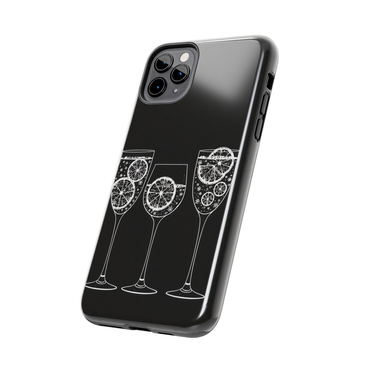 Stylish Tough Phone Cases with Citrus Glass Design, Protective Cases for Parties, Summer Events, and Everyday Use