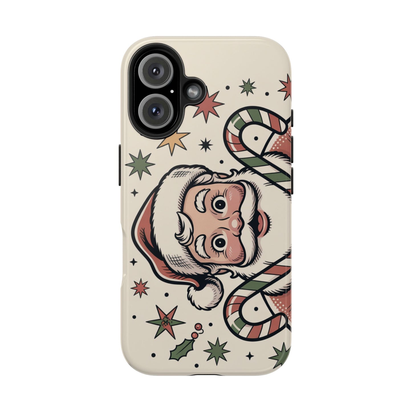 Retro Santa Tough Phone Case - Festive Holiday Design