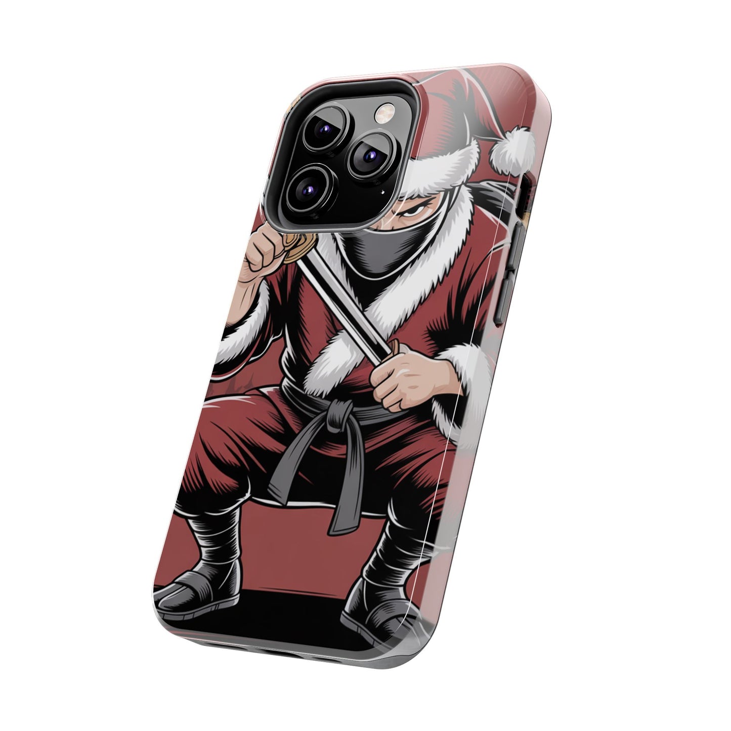 Ninja Santa Tough Phone Case | Durable Holiday Phone Cover for iPhone