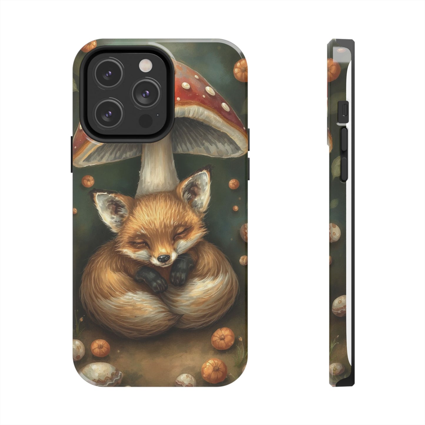 Cute Fox & Mushroom Phone Case - Tough Protective Cover