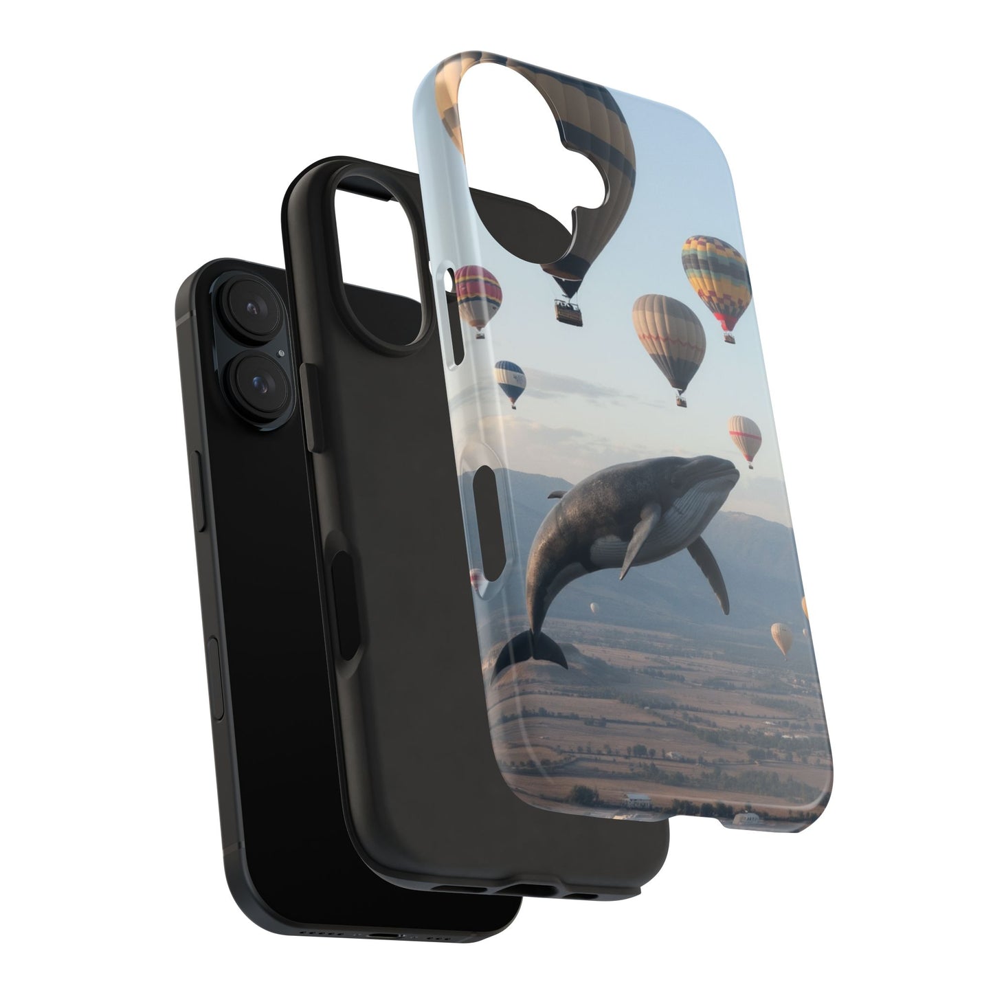 Whale Hot Air Balloon Tough Phone Case - Adventure & Nature Lovers