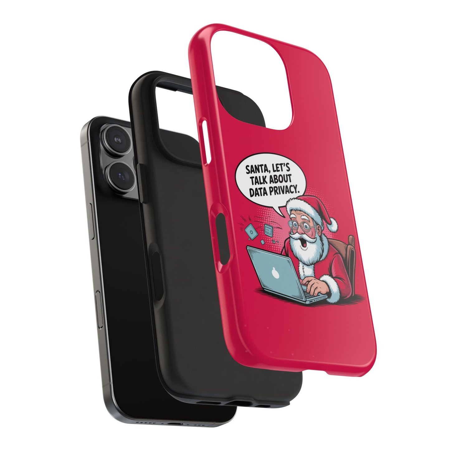 Santa Data Privacy Design Tough iPhone Case for Christmas