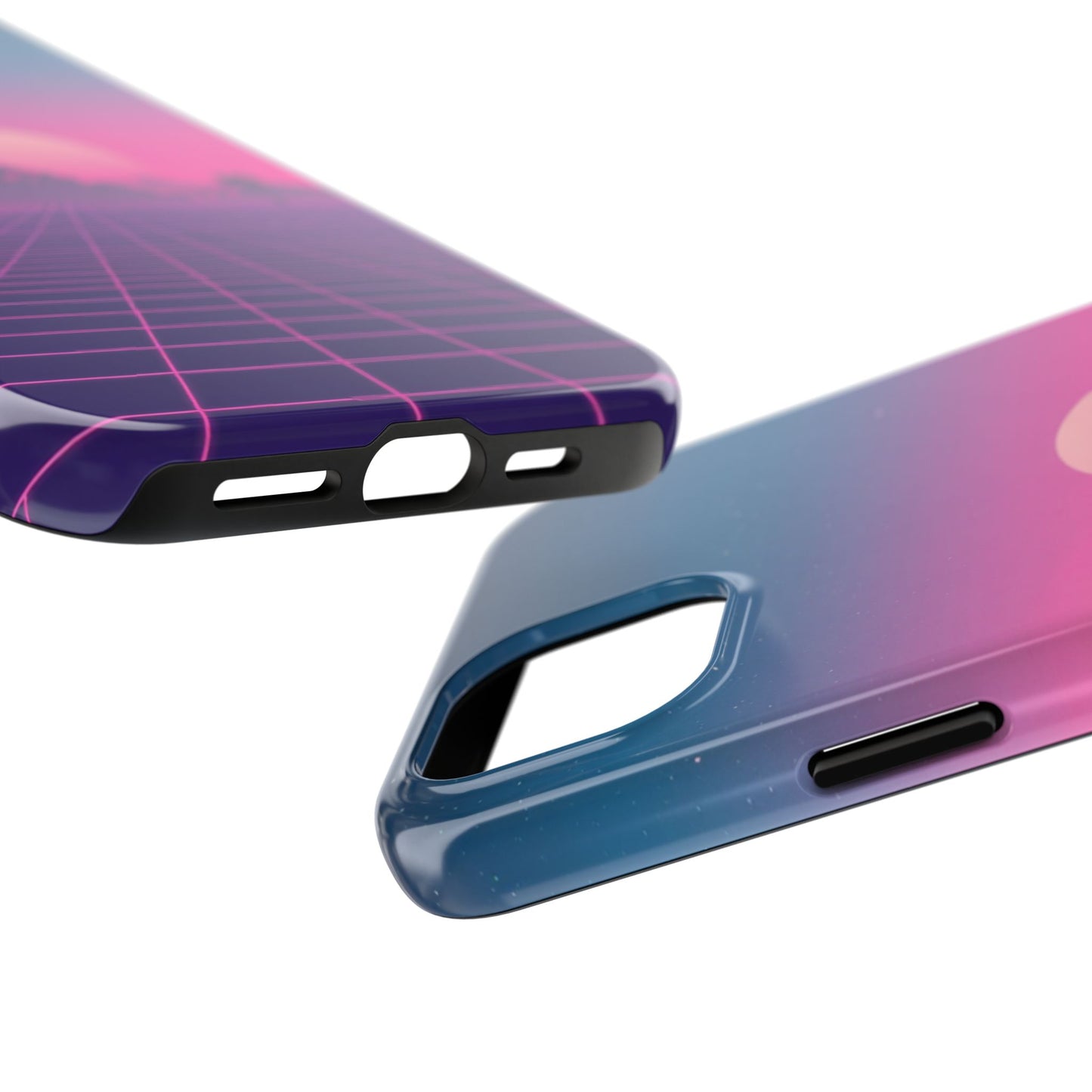 Retro Aesthetic Tough Phone Case - Vibrant Sunset Design
