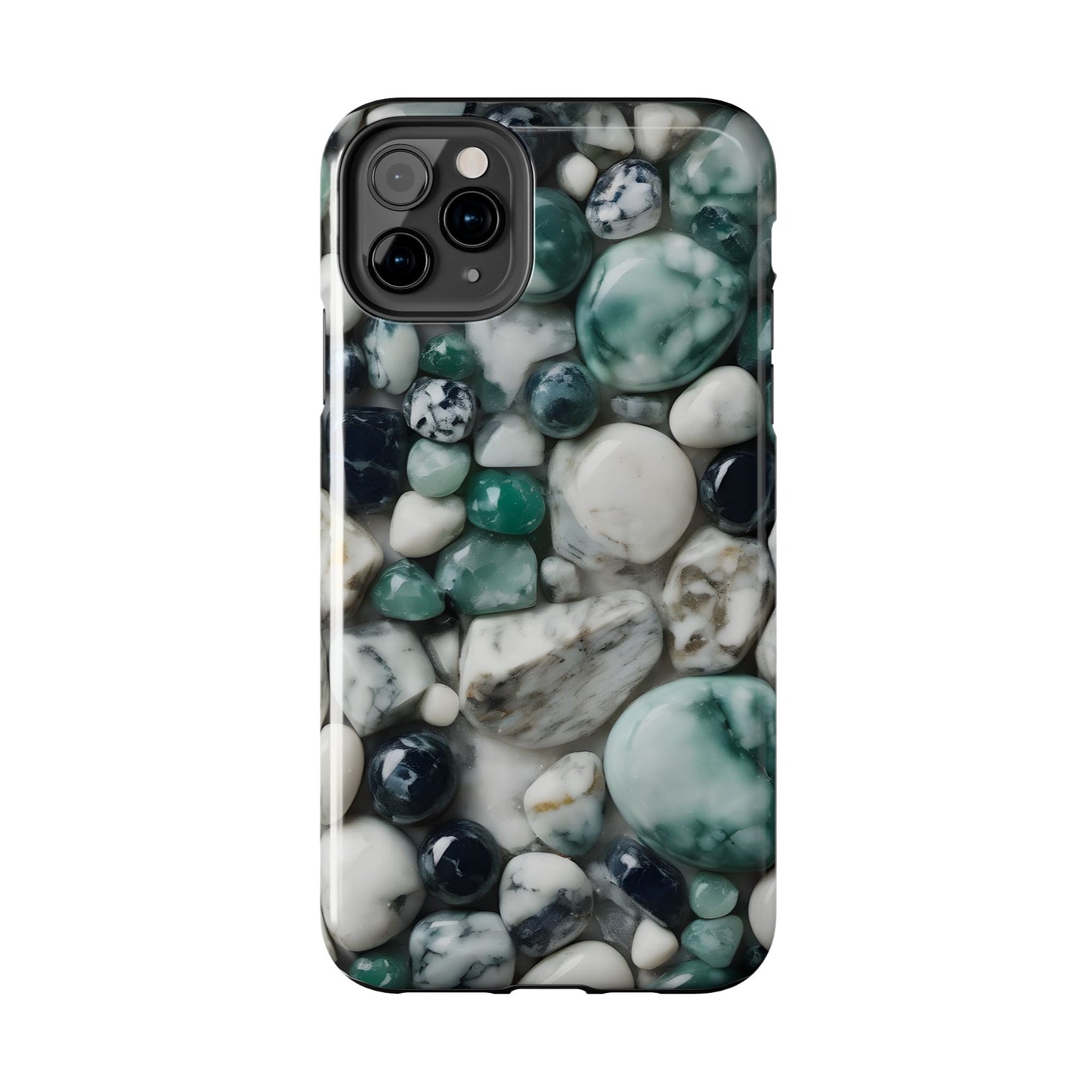 Small Rocks Pattern Tough Phone Case - Stylish & Durable Protection - for iPhone