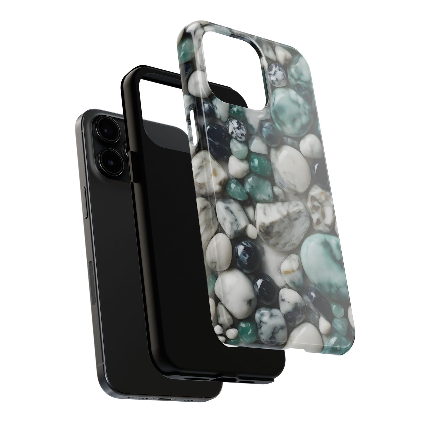 Small Rocks Pattern Tough Phone Case - Stylish & Durable Protection - for iPhone