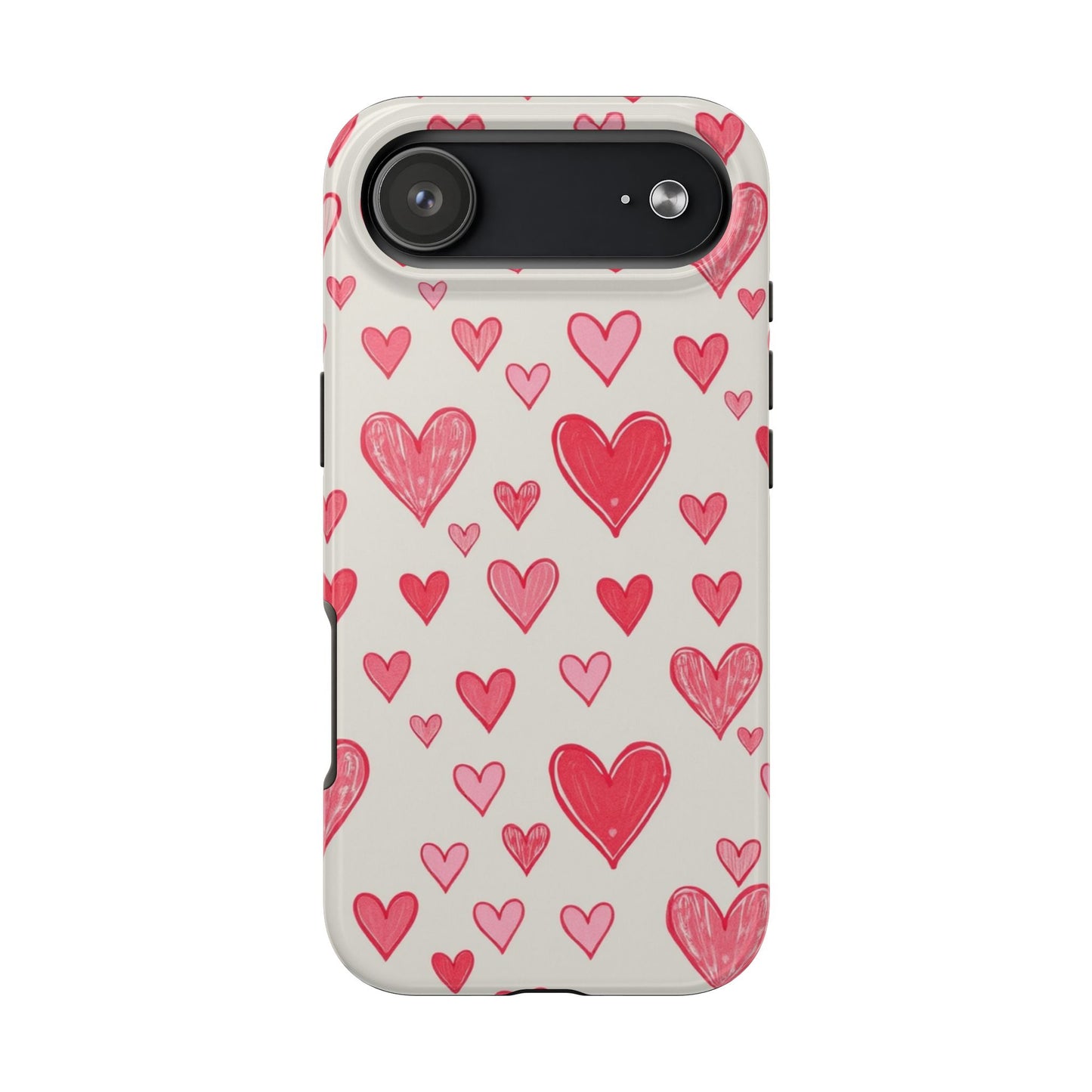 Heart Pattern Tough Phone Case - Cute and Stylish Protection