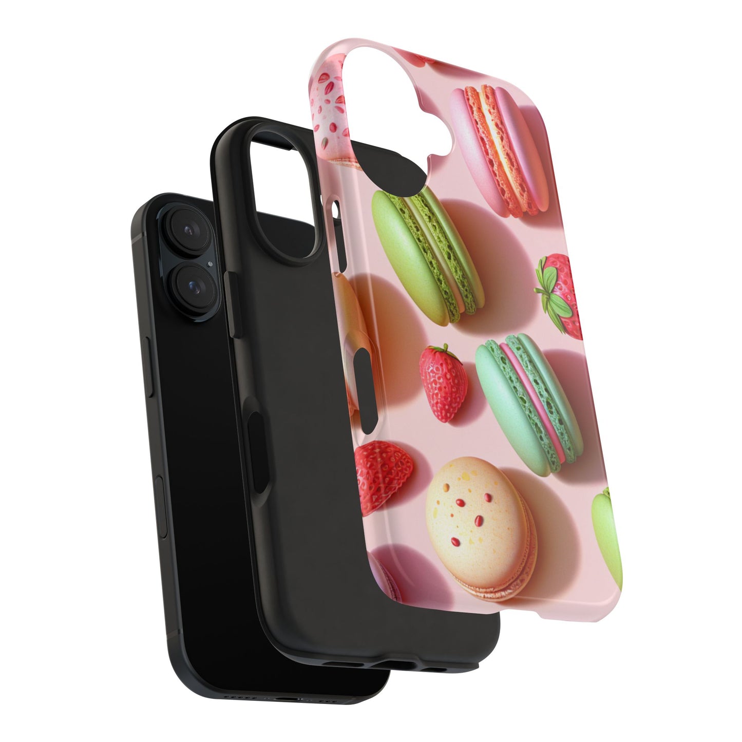Macaron-Inspired Tough Phone Cases - Colorful Sweet Design - for iPhone