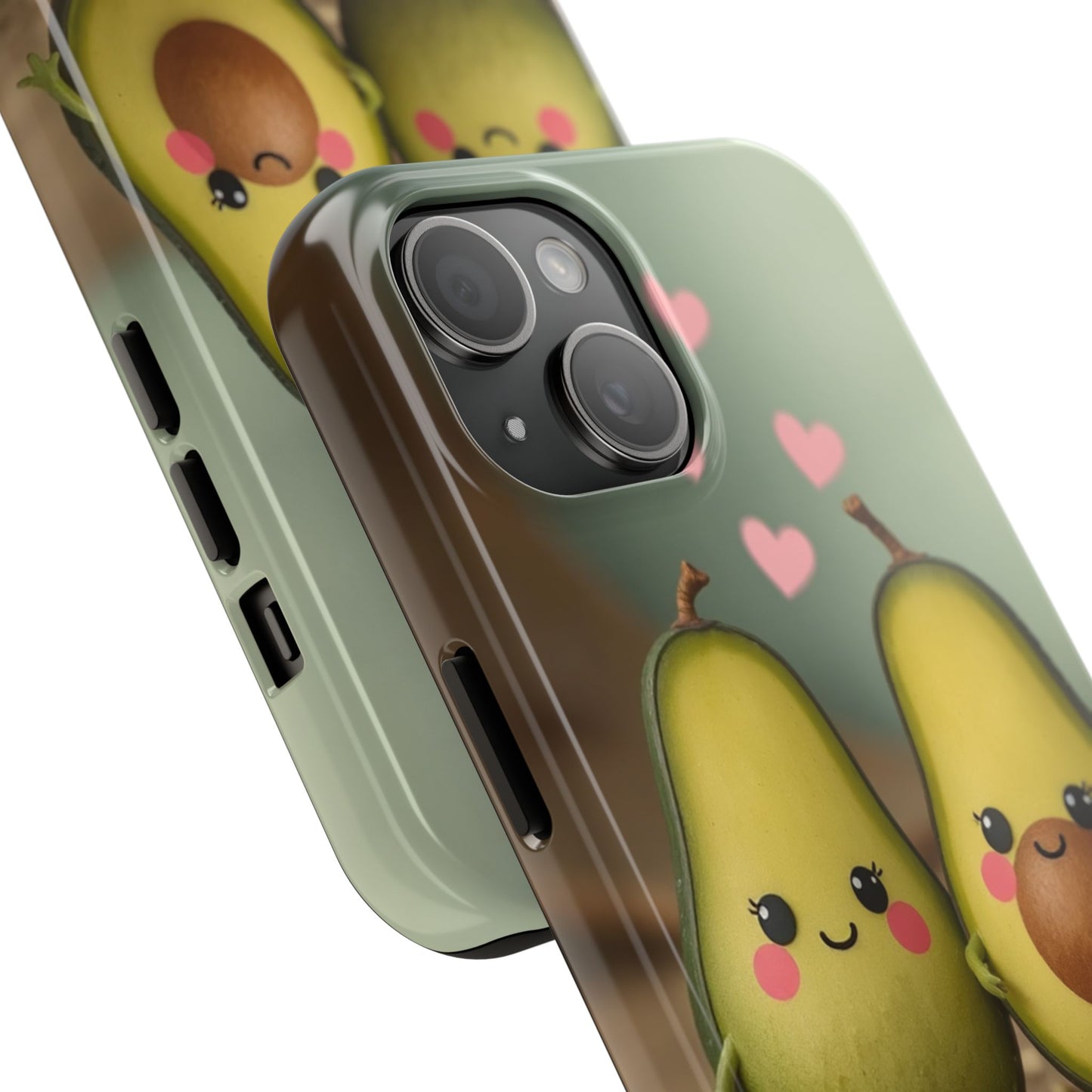 Cute Avocado Phone Case, Funny Tough Case, Quirky Phone Accessory, Gifts for Foodies, Valentine's Day Present