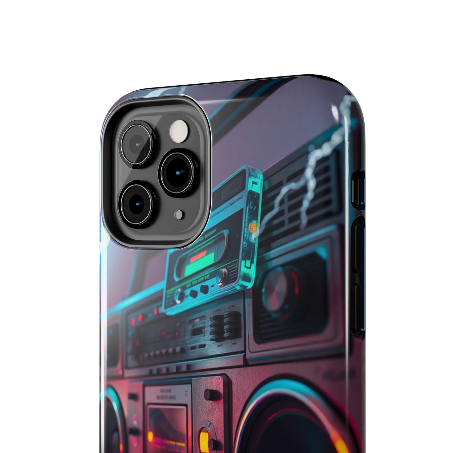 Retro Boombox Tough Phone Case – Vibrant Protection for Music Lovers