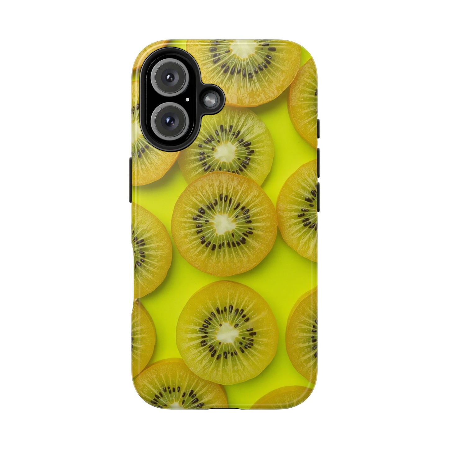 Vibrant Kiwi Tough Phone Case - Bright Yellow Design for Fruit Lovers