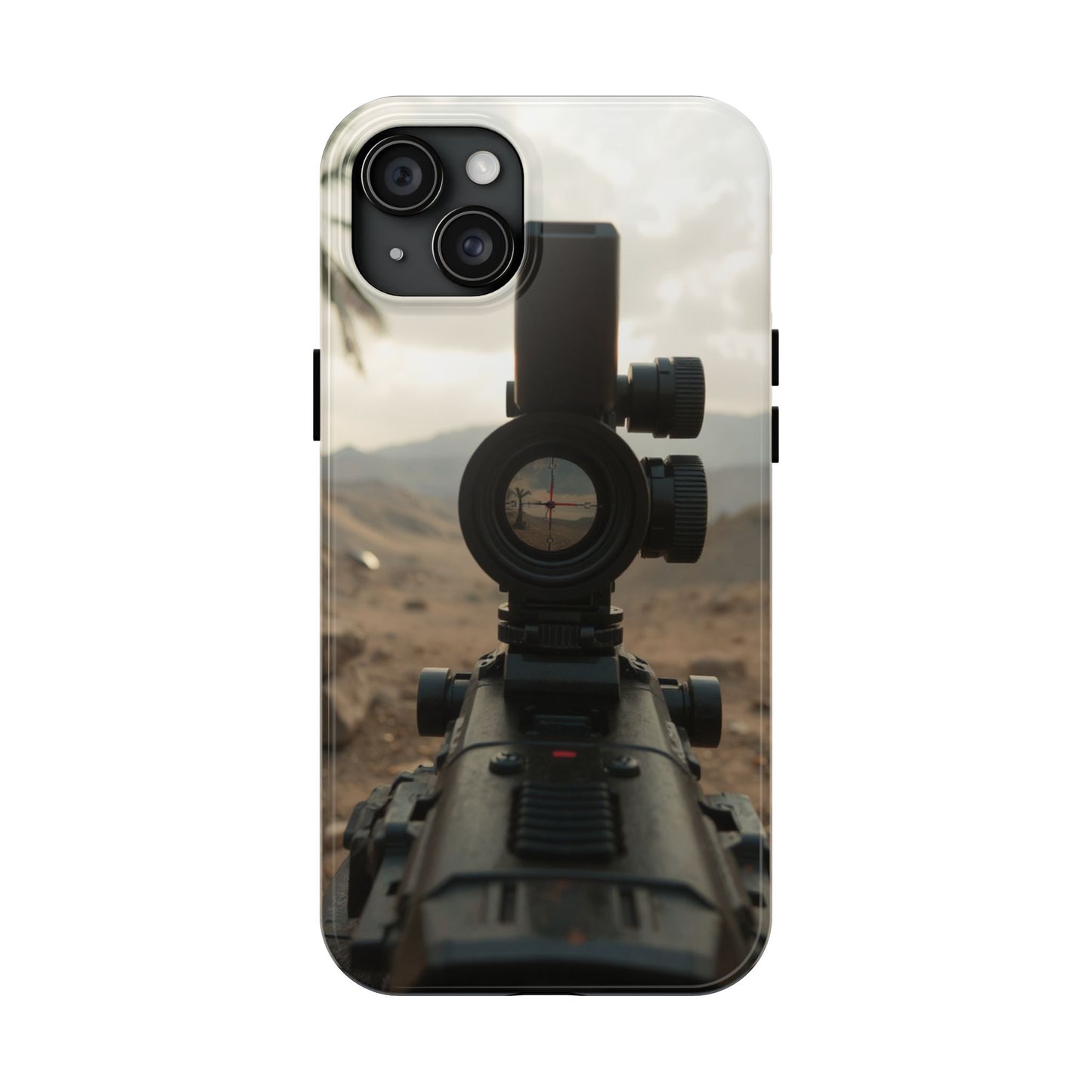 Tough Phone Case with Sniper Scope Design - Durable & Stylish Protection for Outdoors Enthusiasts