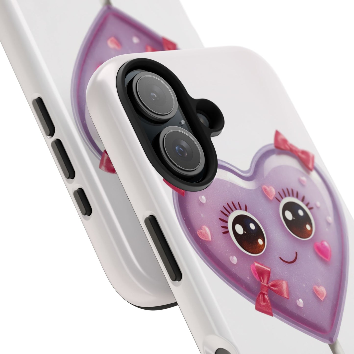 Cute Heart Lollipop Tough Phone Case - Adorable Protection for Candy Lovers