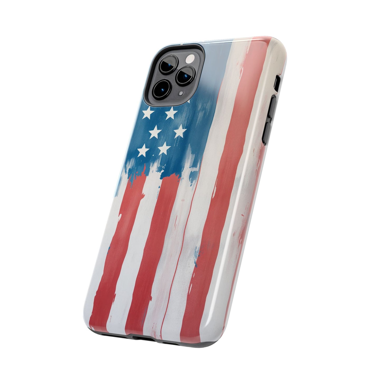 Patriotic Tough Phone Cases - Abstract USA Flag Design for Durable Protection - for iPhone