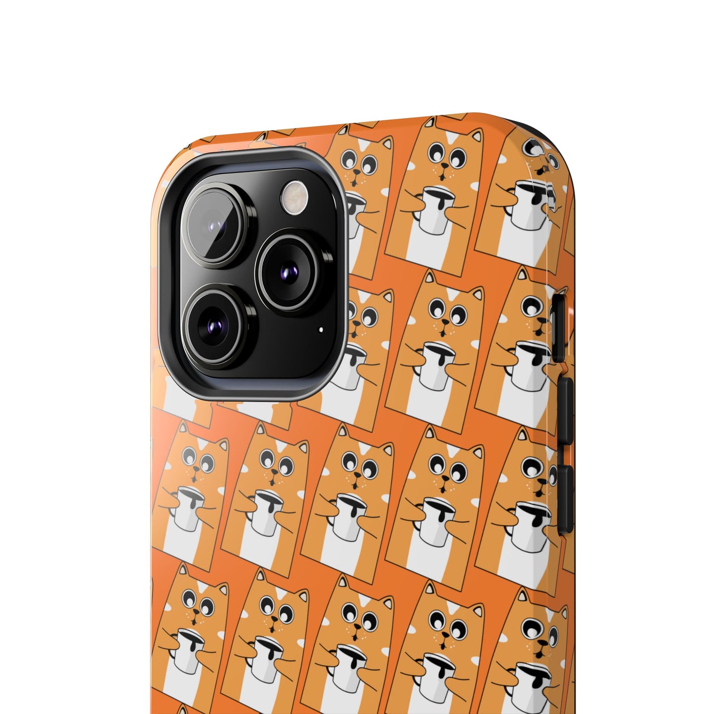 Coffee Cat Tough Phone Case – Durable, Fun, Perfect for Pet Lovers - for iPhone