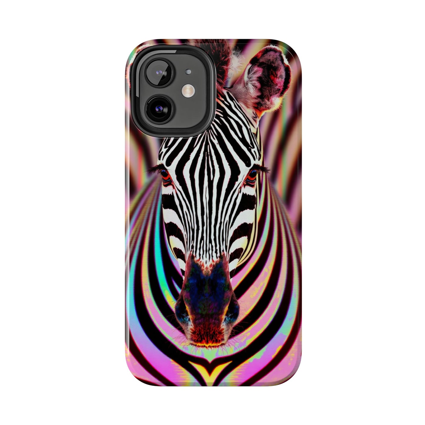 Vibrant Zebra Tough Phone Case - Unique Animal Design for Wild Spirit