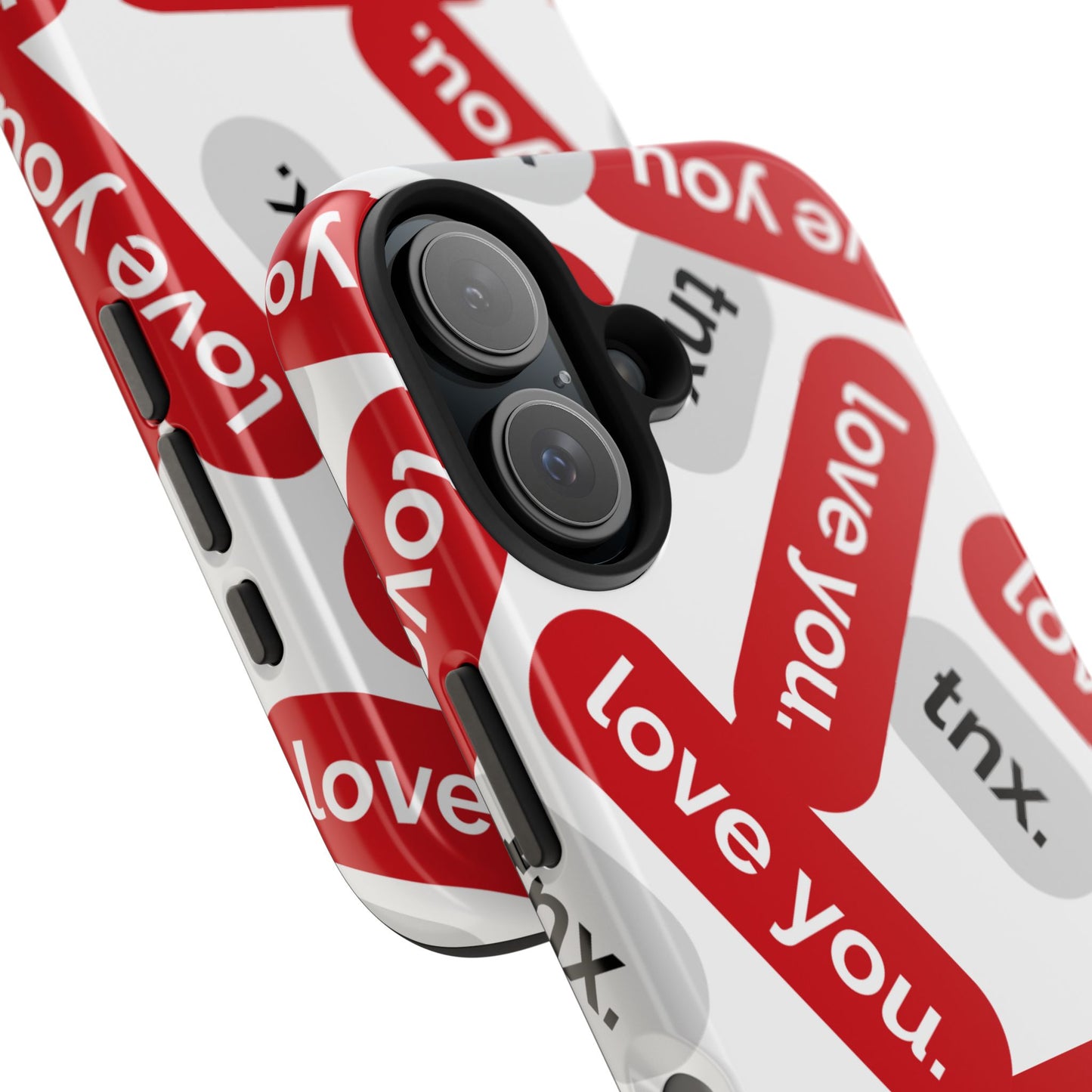 Love You&Tnx Tough Phone Case - Stylish and Protective for iPhone