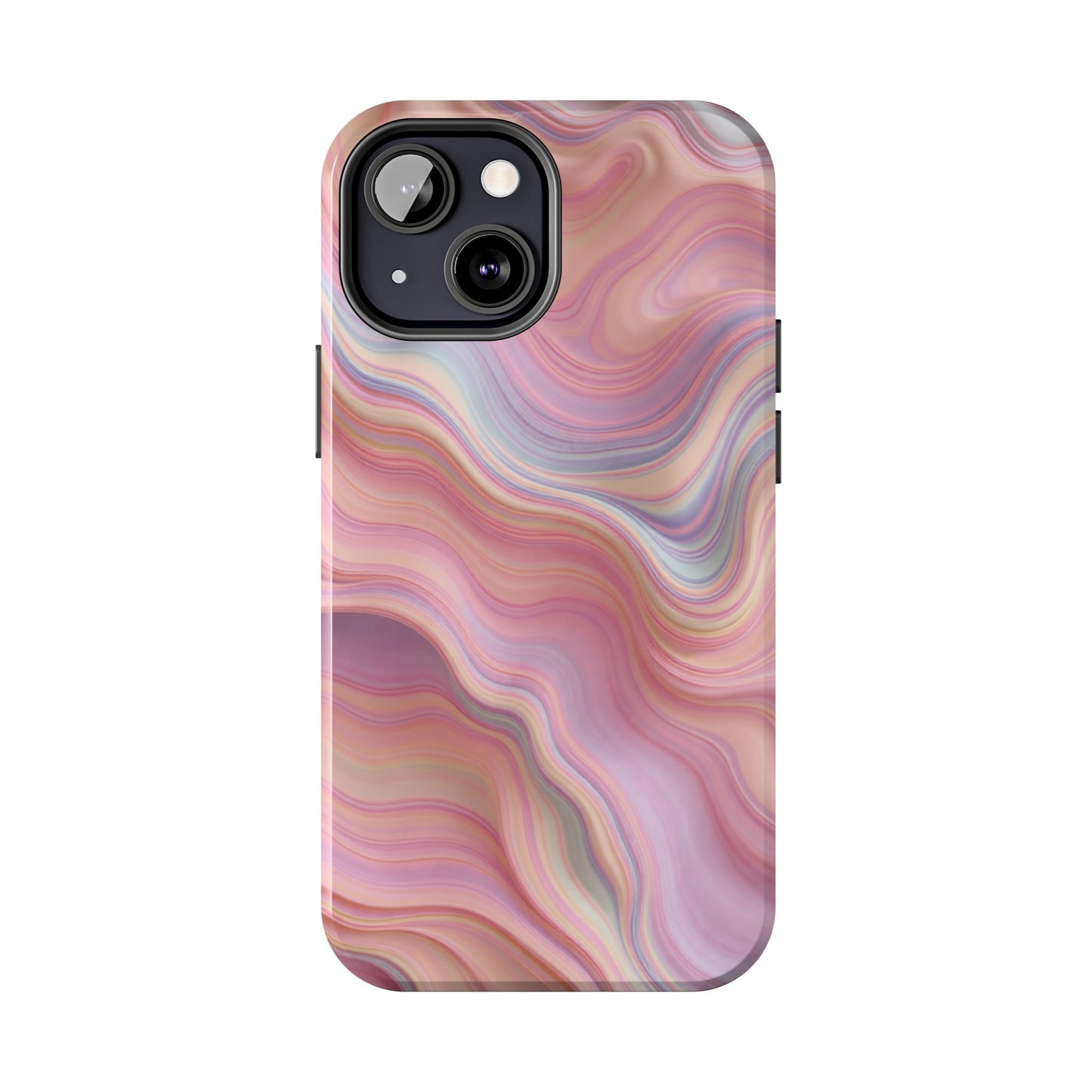 Stylish Tough Phone Cases - Abstract Pink Marble Design