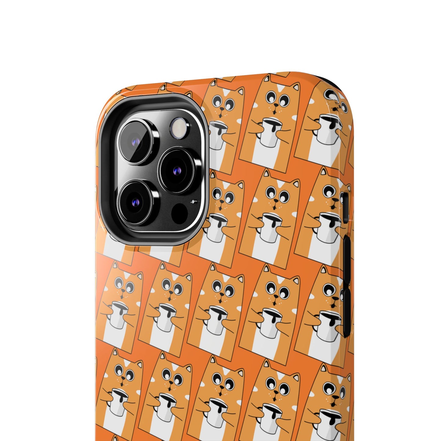 Coffee Cat Tough Phone Case – Durable, Fun, Perfect for Pet Lovers - for iPhone