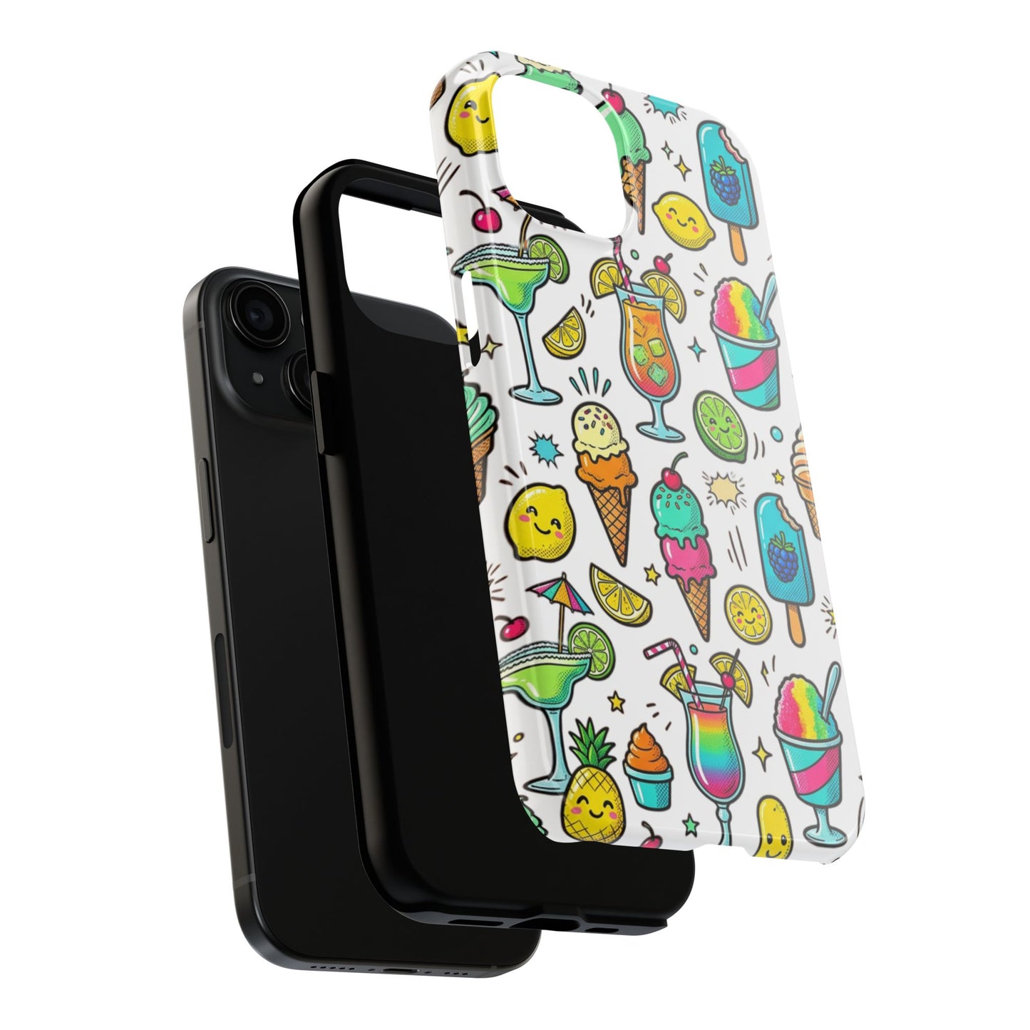 Tough Phone Case — Summer Ice Cream & Cocktails Pattern