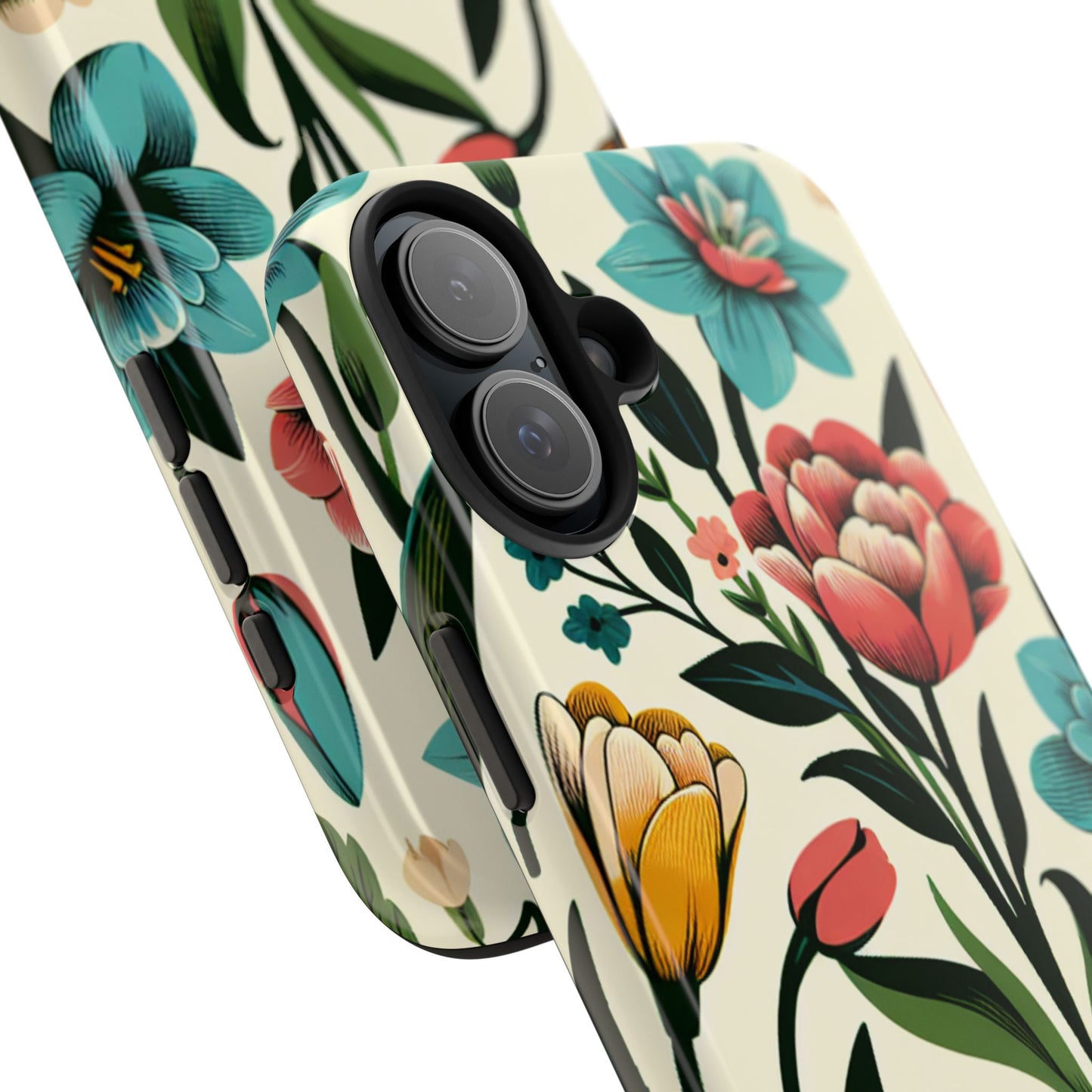 Floral Tough Phone Case - Vibrant Flower Design for Stylish Protection - for iPhone