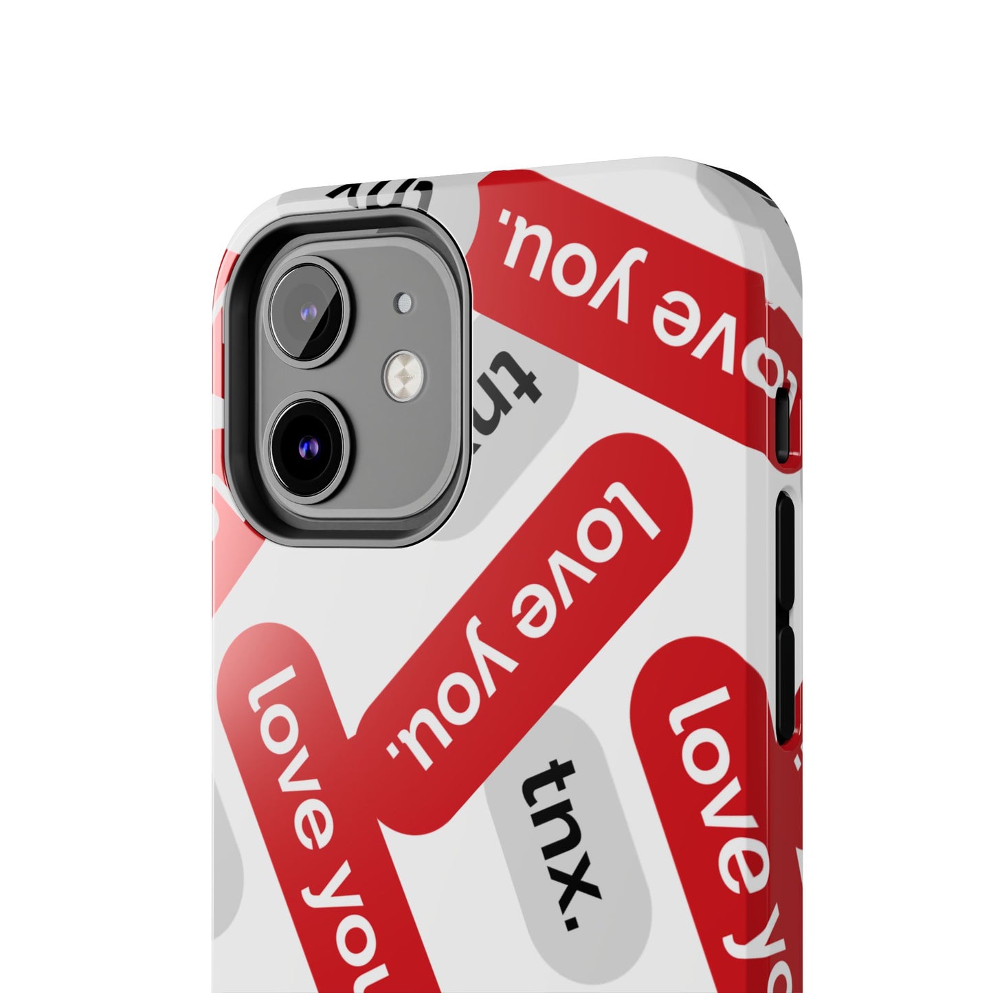 Love You&Tnx Tough Phone Case - Stylish and Protective for iPhone