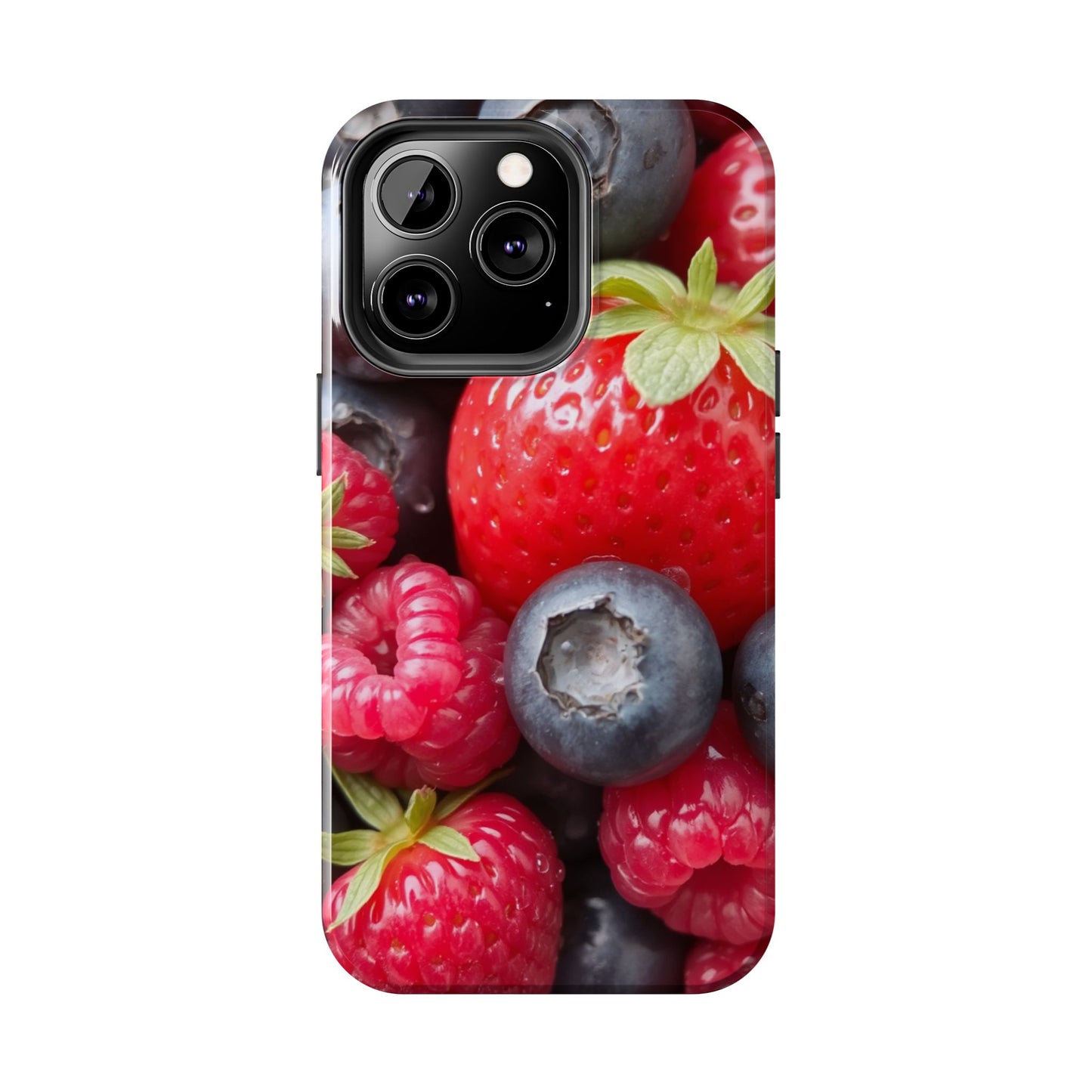 Fruit-Themed Tough Phone Case - Berry Burst Design